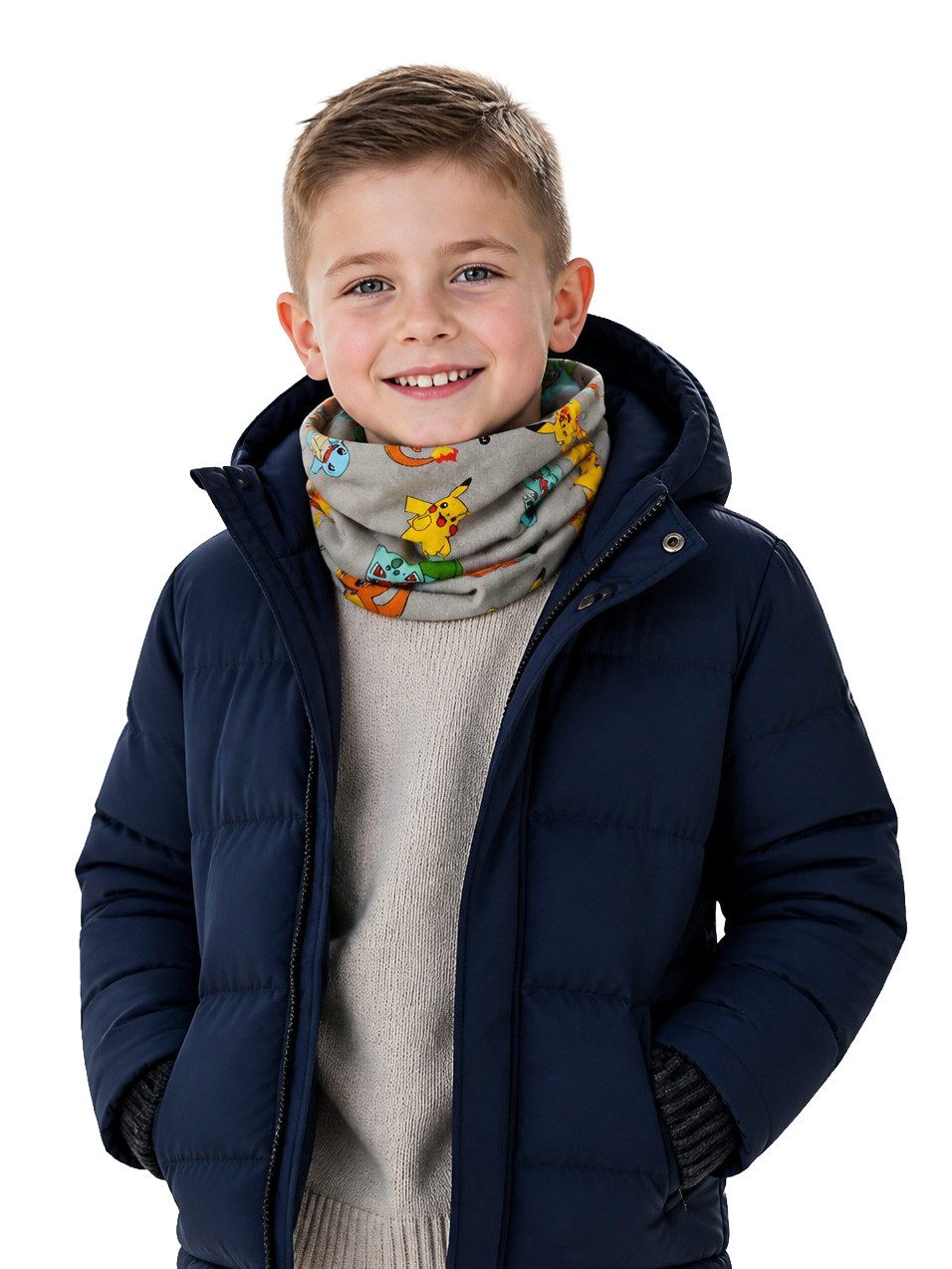 United Labels® Loop Pokemon Schlauchschal Pikachu & Co. Halstuch Loop Schal – Bild 2 von 5