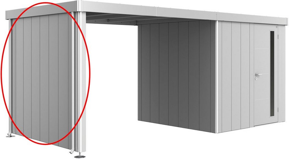 Biohort Gerätehaus-Seitenwand, BxH:203x200 cm, für Seitendach von Neo  2A-2D, Individuell planbar