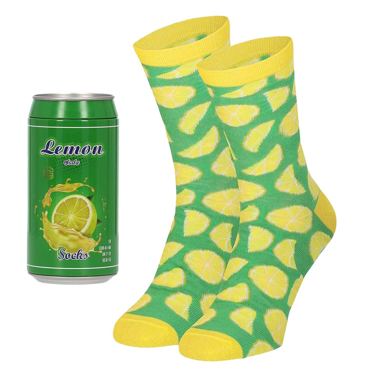 Apollo Socken Limonade (1-Paar) originell verpackt in einer Getränkedose