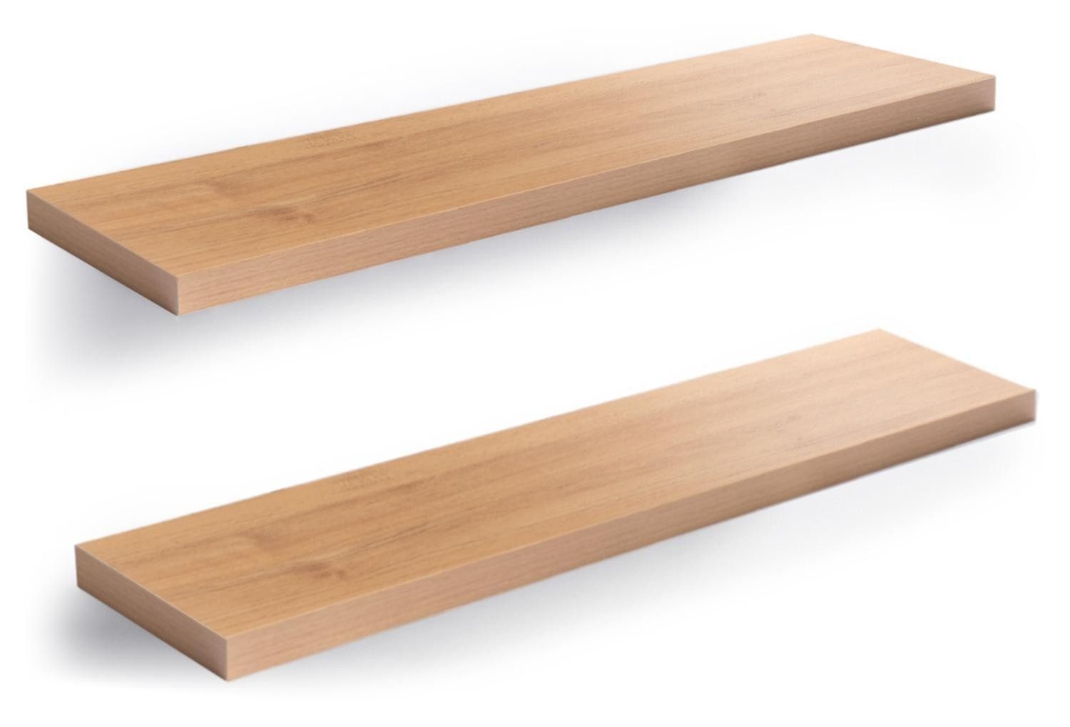 Home4You Wandboard Wandregal mit Halterung, 100cm, 2er Set, Spar-Set
