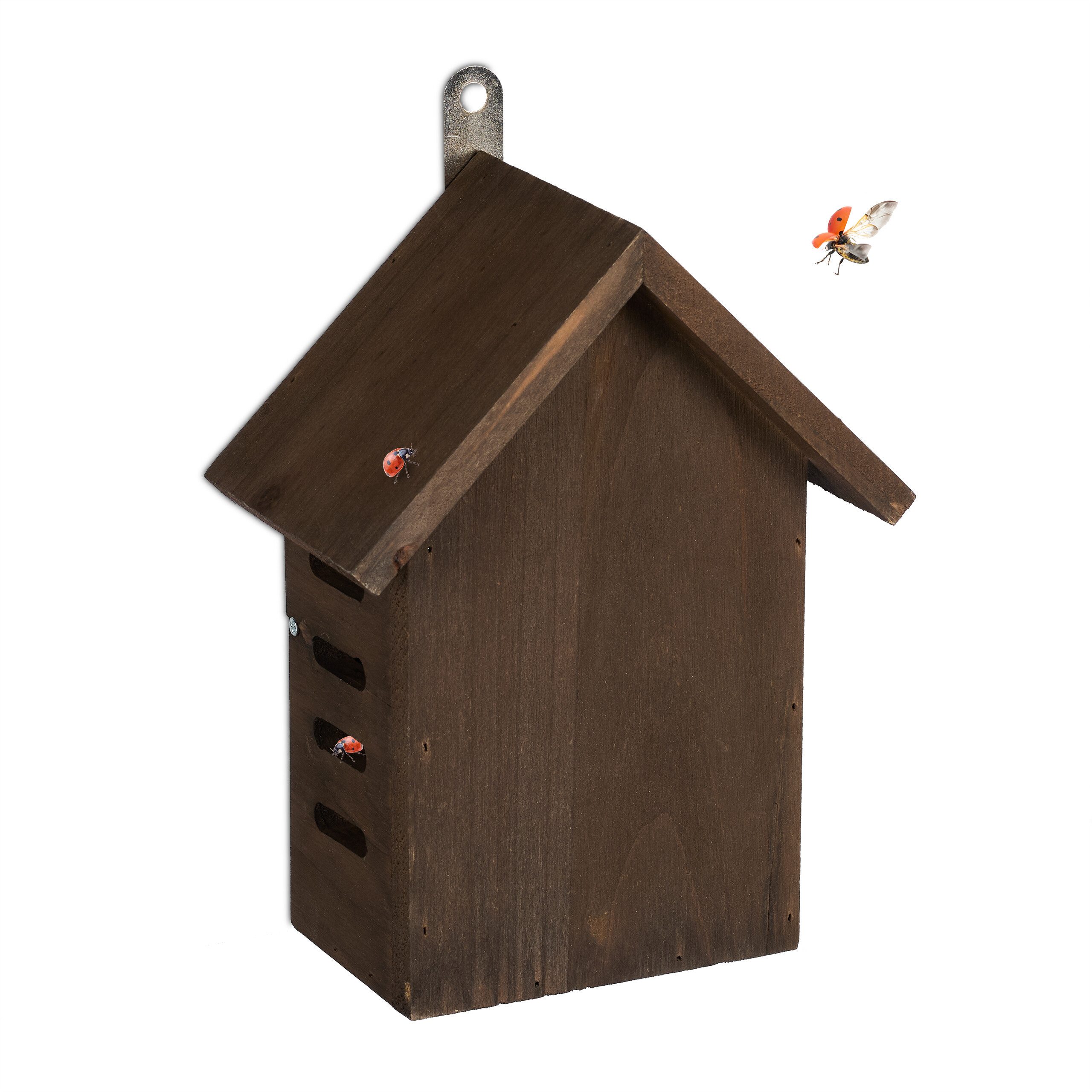 relaxdays Insektenhotel Marienkäferhaus aus Holz, (1-St)