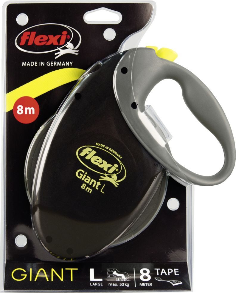 flexi Hundeleinen-Führungsstange Flexi Hundeleine Giant neon, Gurt 8 m