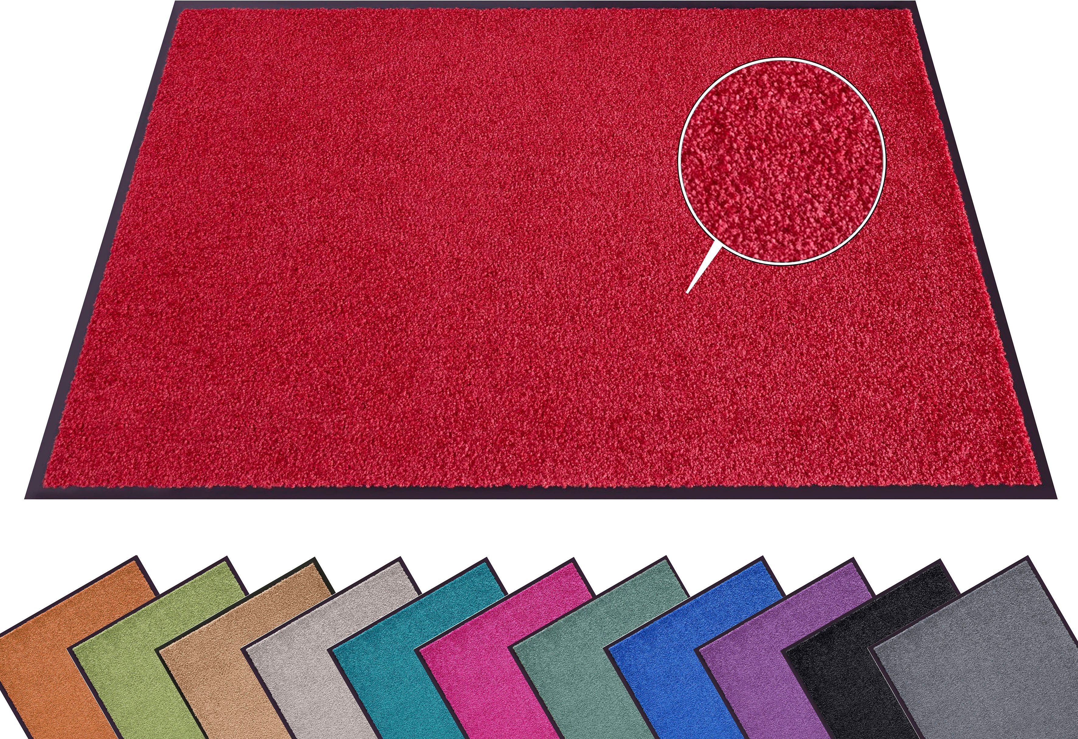 HANSE Home Fußmatte Wash & Clean, rechteckig, Höhe: 7 mm, Schmutzfangmatte, Türmatte, In- und Outdoor, Teppich, Läufer, waschbar