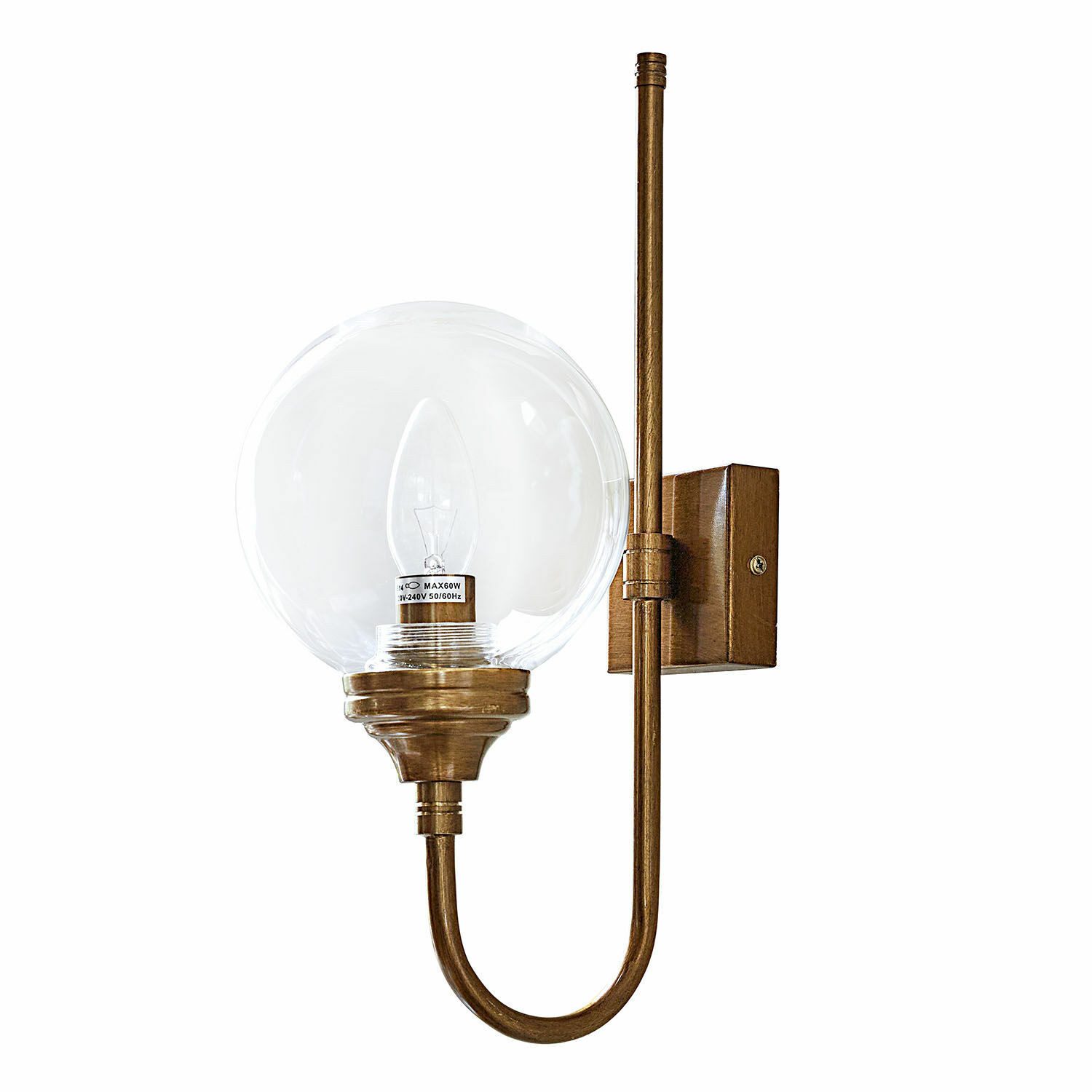 Mirabeau Wandleuchte Wandlampe Anthé antikmessing/klar günstig online kaufen