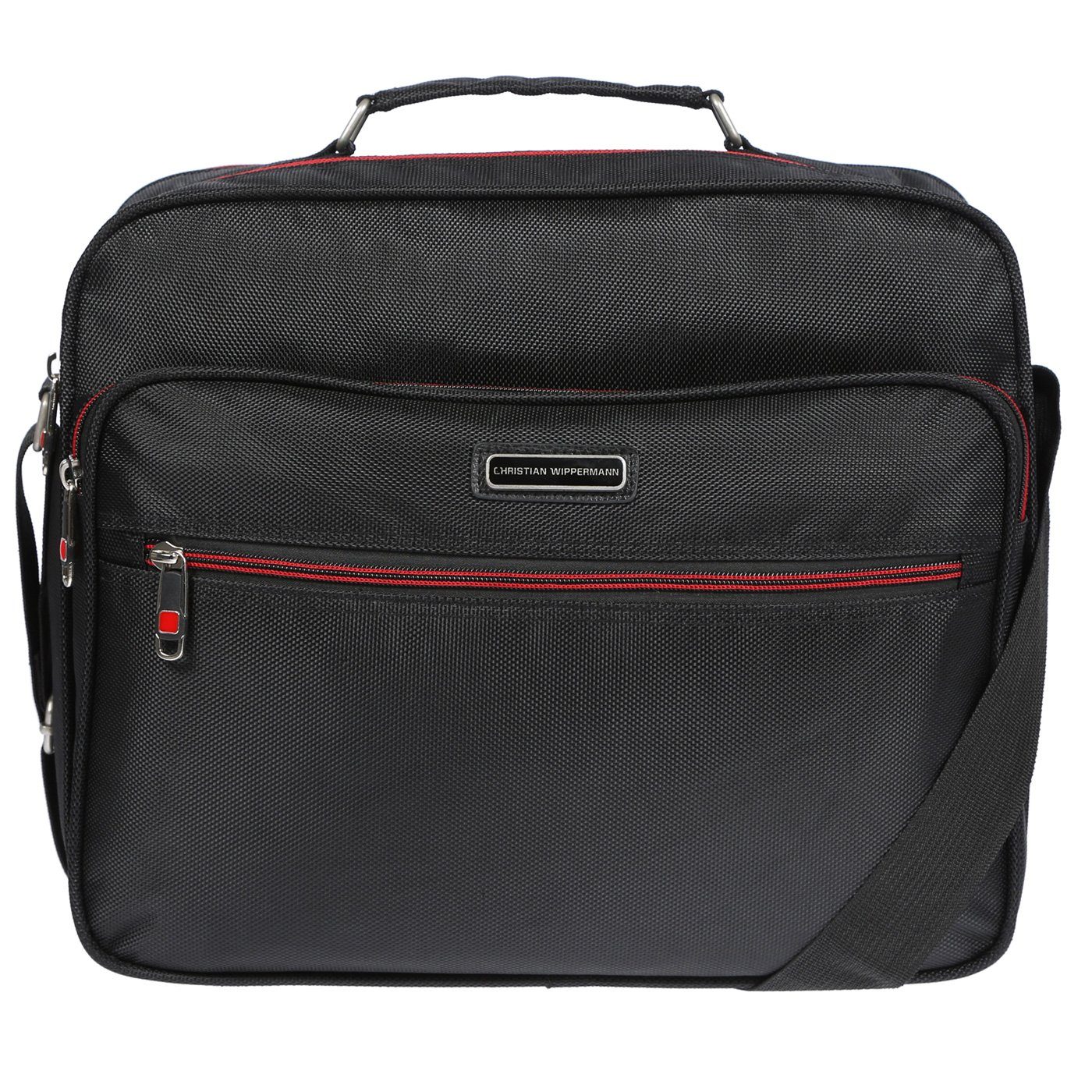 Christian Wippermann Businesstasche Herren Tasche Arbeitstasche Umhängetasche Bag Querformat, Flugumhänger Messenger Bag Boardcase