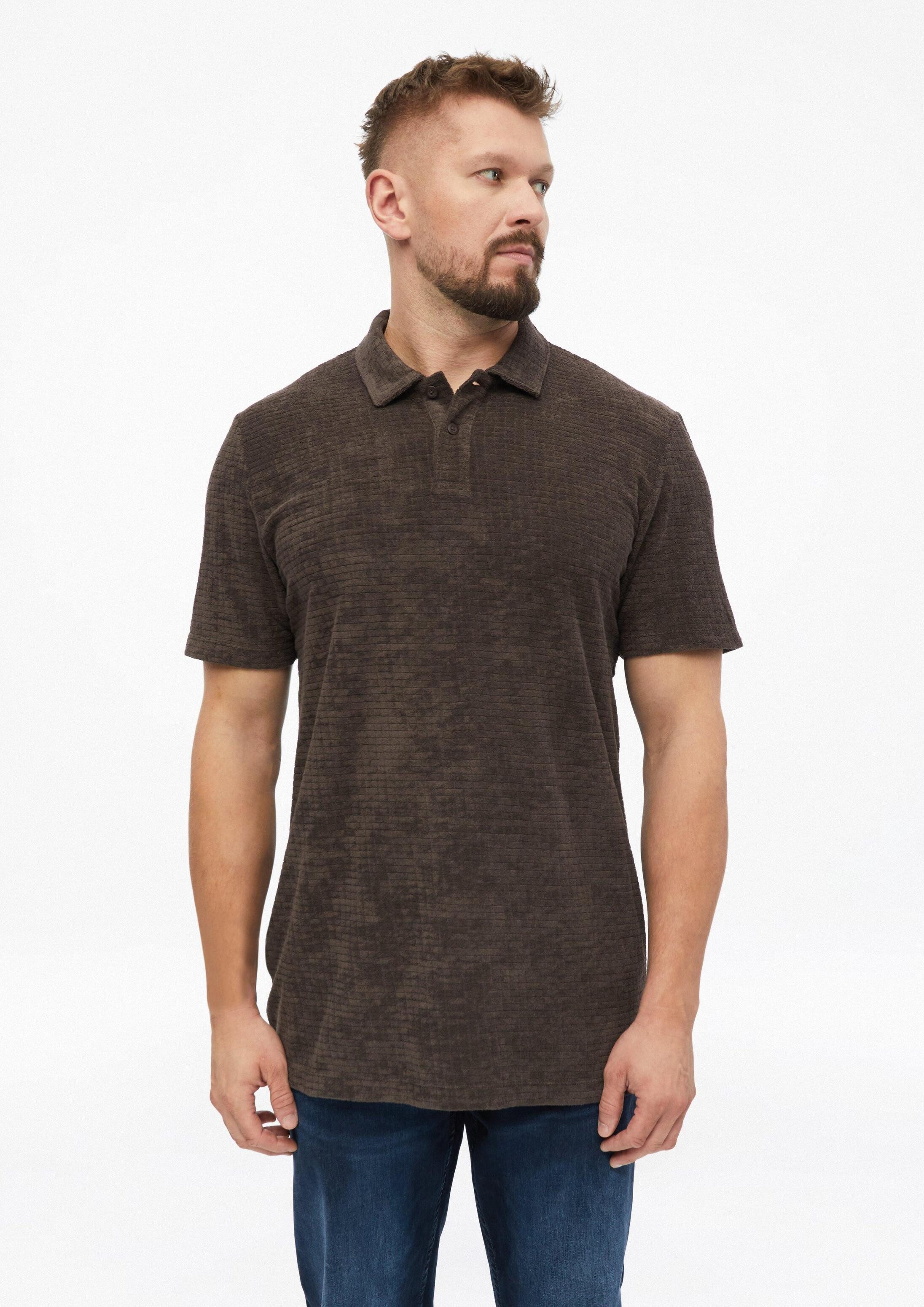 s.Oliver Kurzarmshirt Polo-Shirt Polo-Shirt aus Strukturfrottee