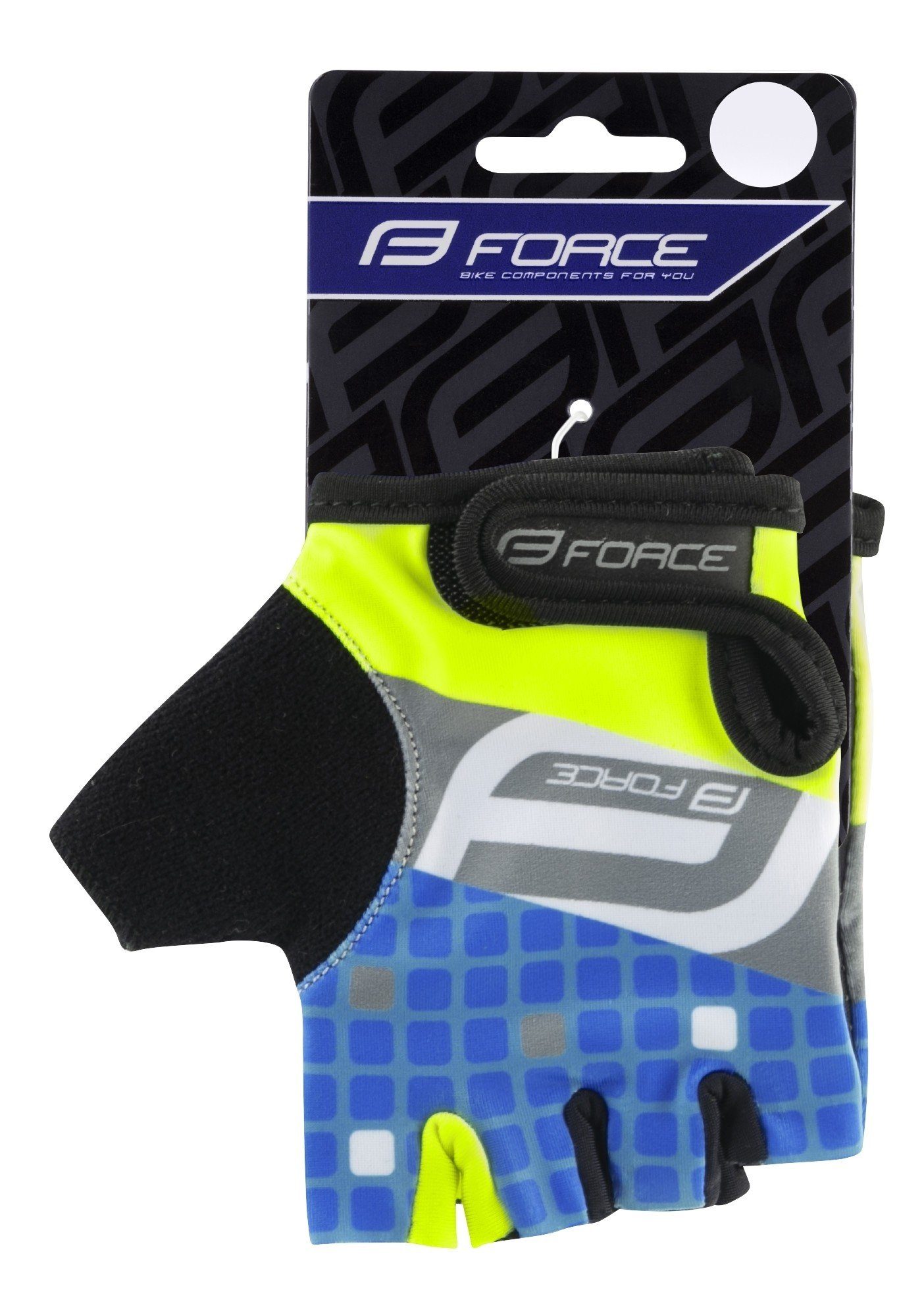 F Handschuhe kid FORCE fluo-blau SQUARE Fahrradhandschuhe