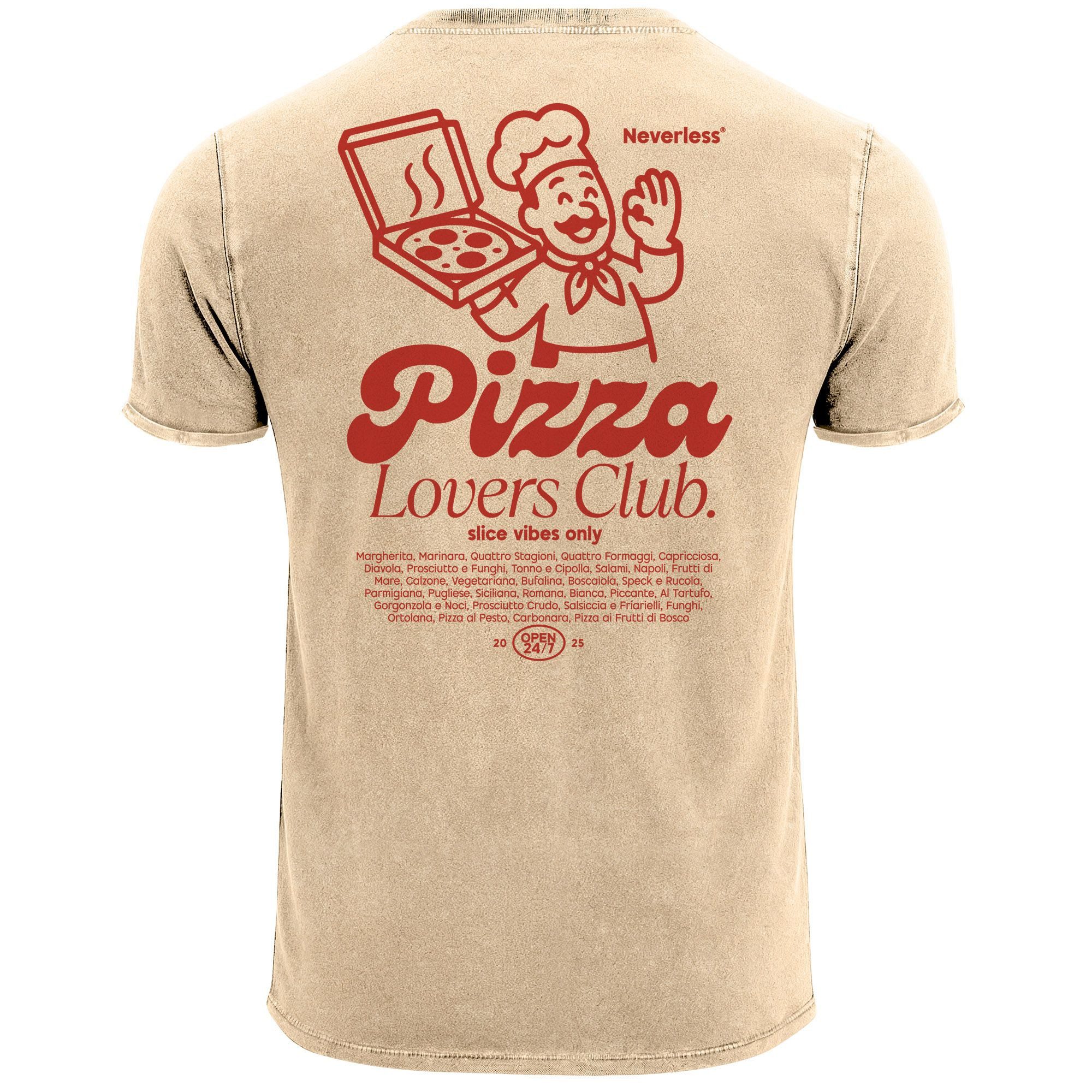 Neverless Print-Shirt Herren Vintage T-Shirt Backprint günstig online kaufen