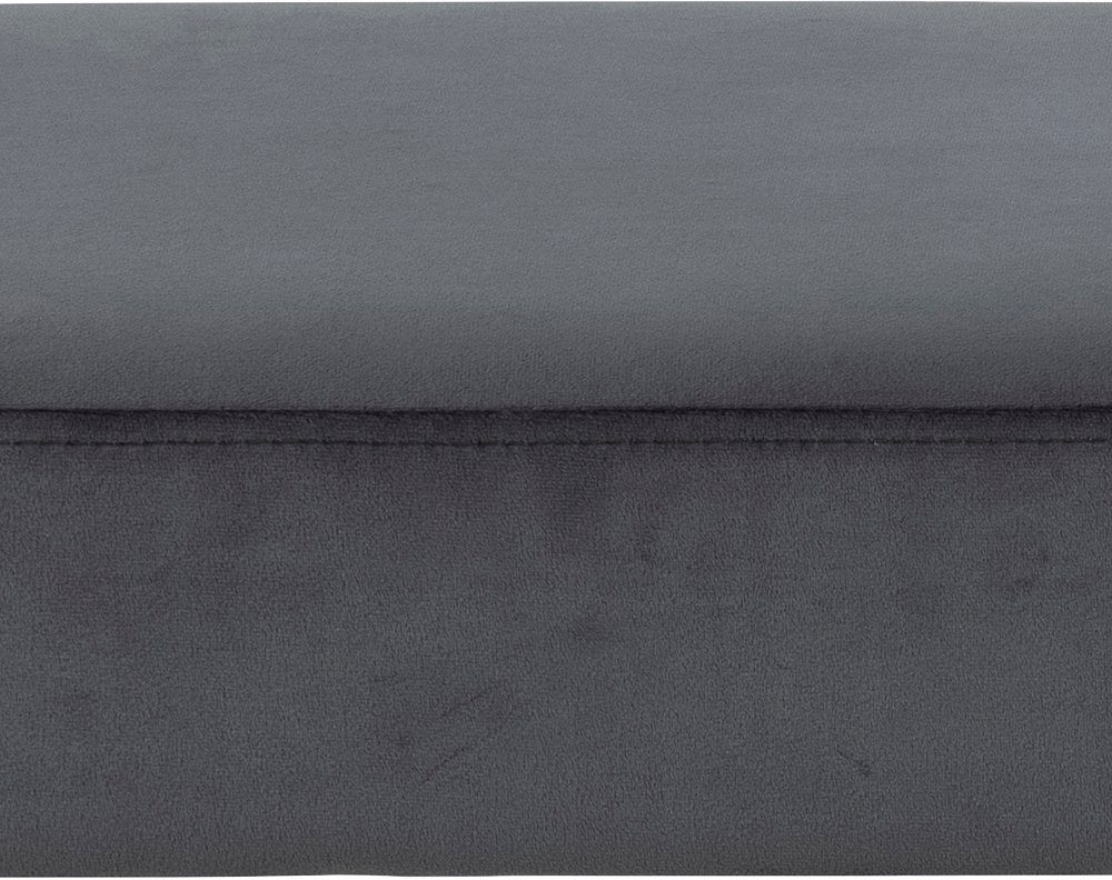 Ximena schwarzen edlem GROUP Samtvelours ACTONA und (1-St), mit Sitzbank cm Metallbeinen, Breite 95