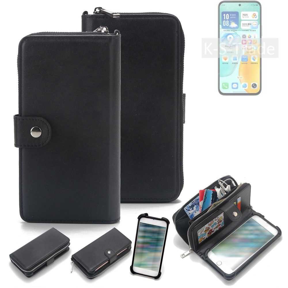 K-S-Trade Handyhülle für Honor Play 60, 2in1 Handyhülle Schutzhülle & Portemonnee Cover Handy Hülle