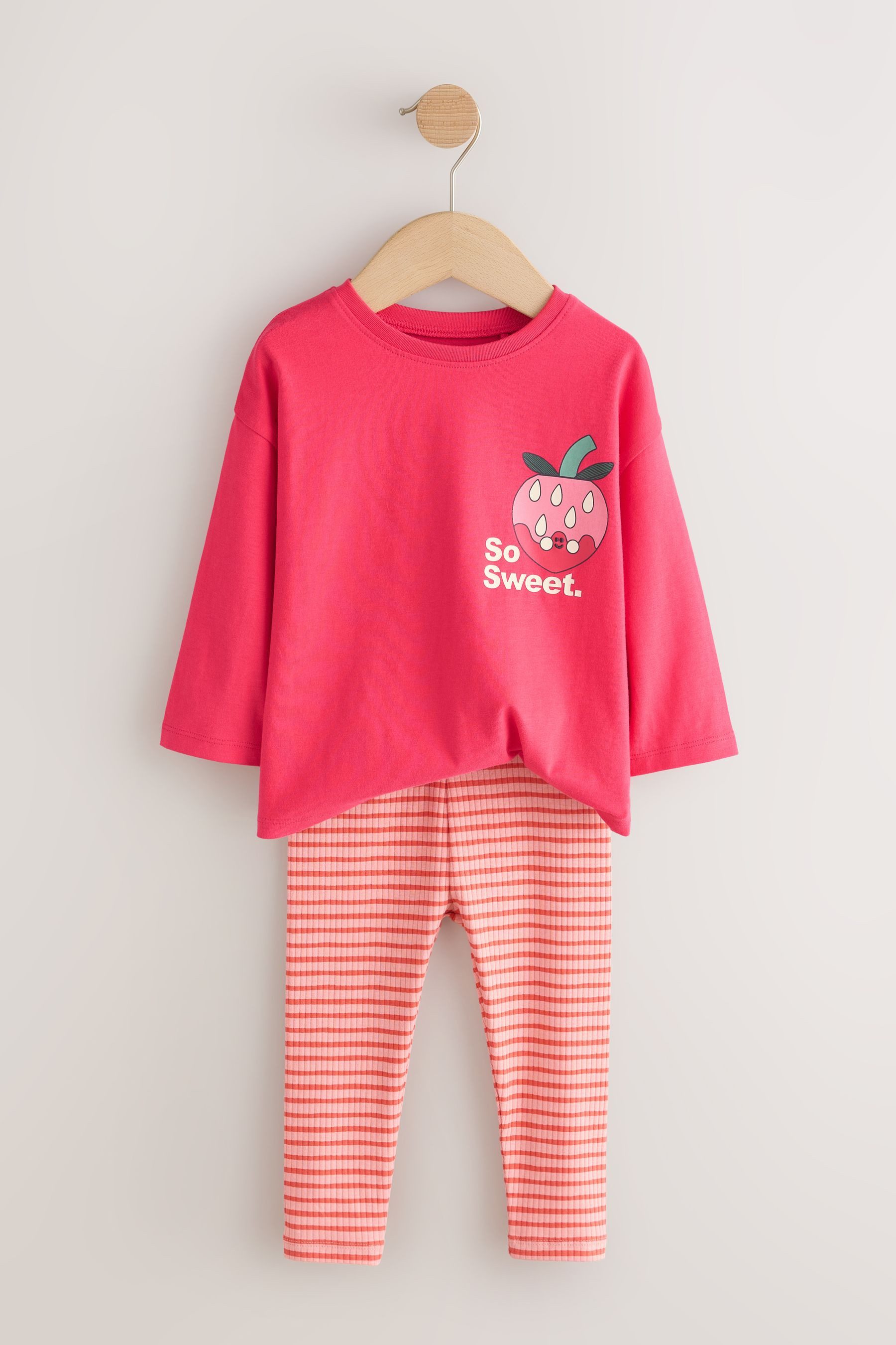 Next Langarmshirt & Leggings Langarmoberteil und Leggings im Set (2-tlg)