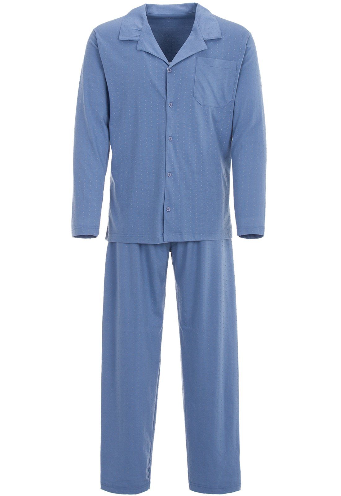 Henry Terre Schlafanzug Pyjama Set Langarm - Rechteck