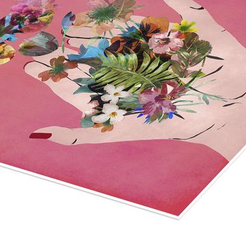 Posterlounge Poster treechild, Fridas Hände, pink, Illustration