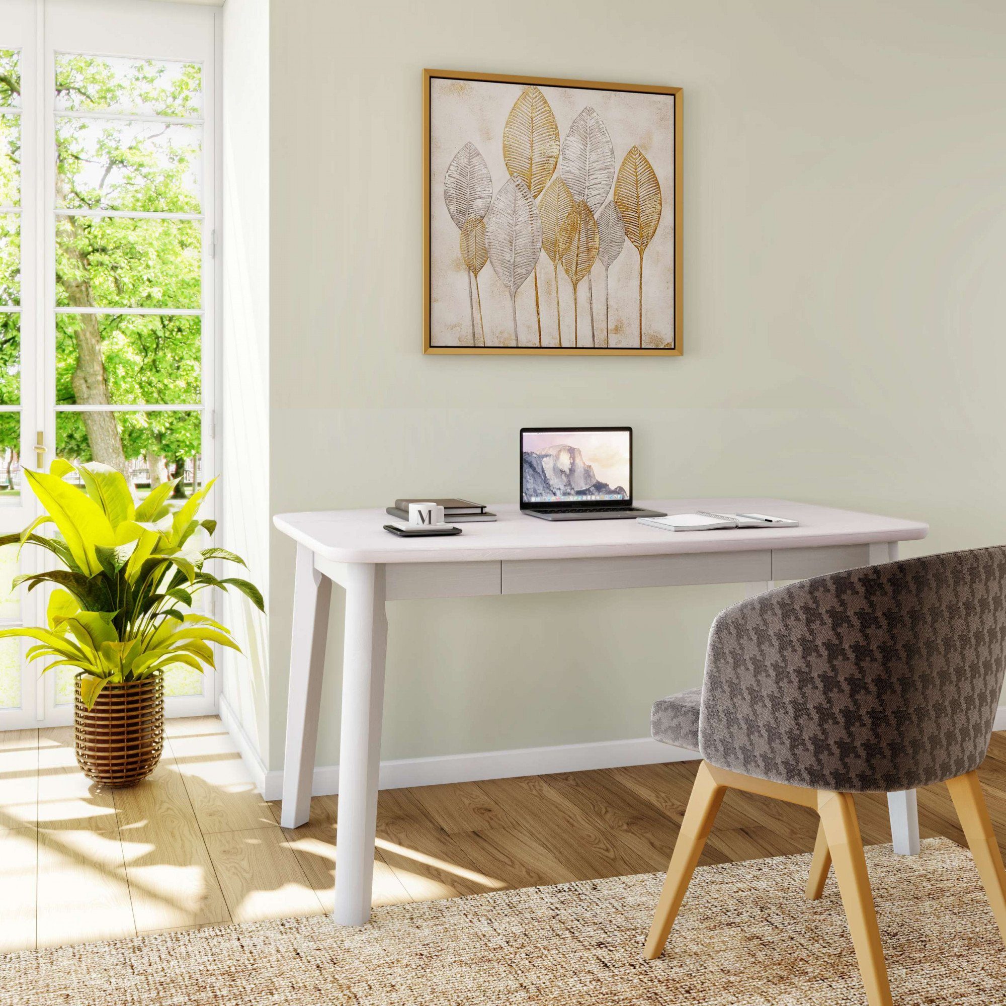 Home affaire weiß aufklappbar, Palermo, | Esstisch weiß Schreibtisch mit Home Office Platte Stauraum