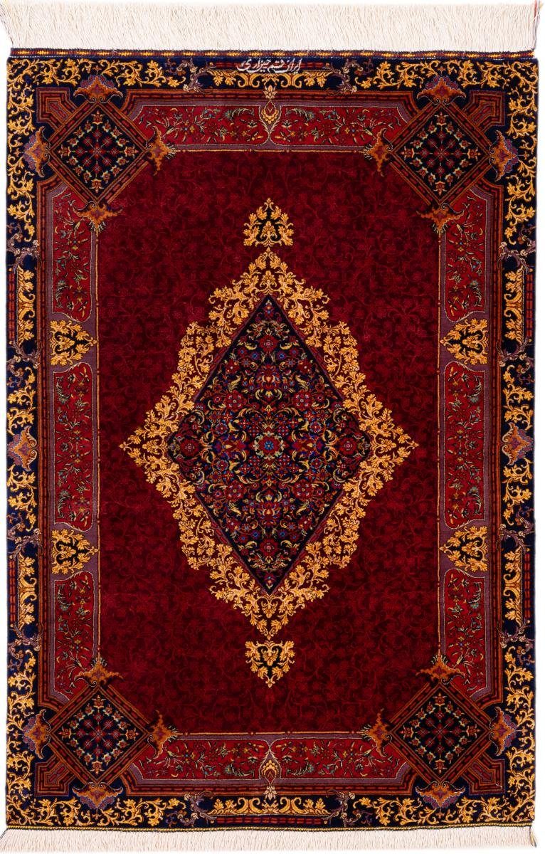 Seidenteppich Ghom Seide Signiert Shirazi 80x118 Handgeknüpfter Orientteppich, Nain Trading, rechteckig, Höhe: 3 mm