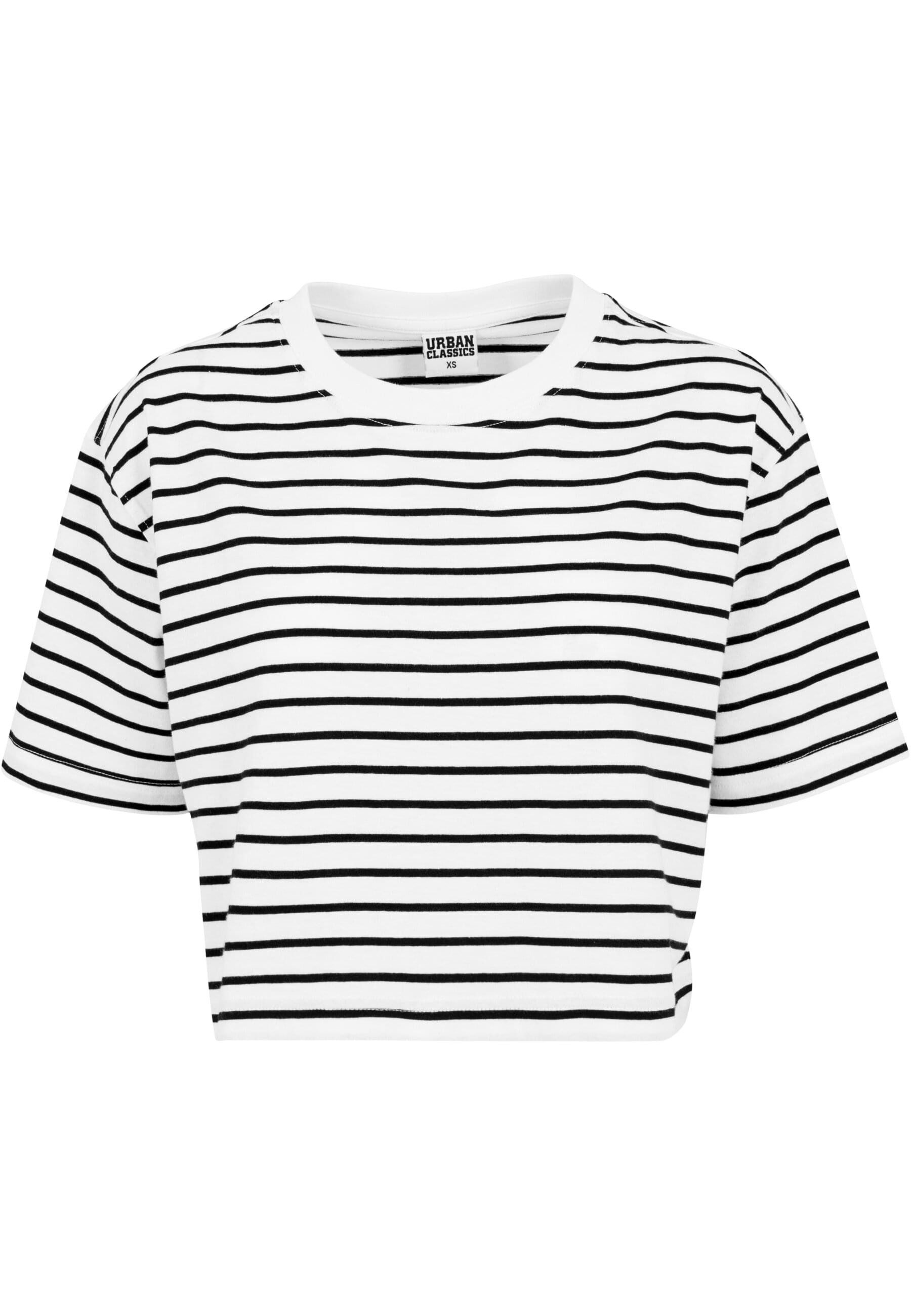 URBAN CLASSICS Kurzarmshirt Urban Classics Damen Ladies Short Striped Oversized Tee (1-tlg)