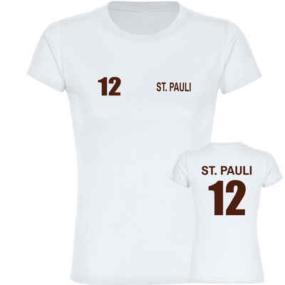 multifanshop T-Shirt Damen St. Pauli - Trikot 12 - Frauen