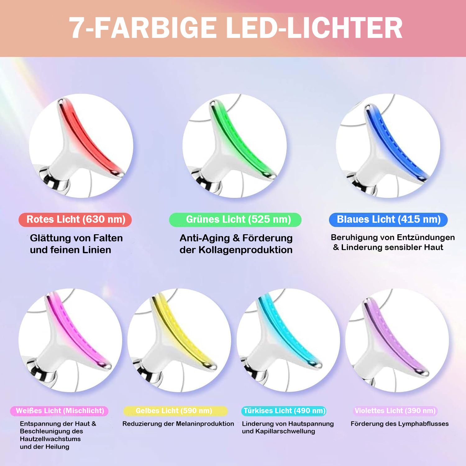 ANYSUN Gesichtsmassagegerät 7 Farben LED Licht EMS Gua Sha Elektrisch, Elektrisches Massagegerät, 3 Modi,45℃ V, Gegen Falten Doppelkinn Entferner mit Gesichtsma – Bild 5 von 5