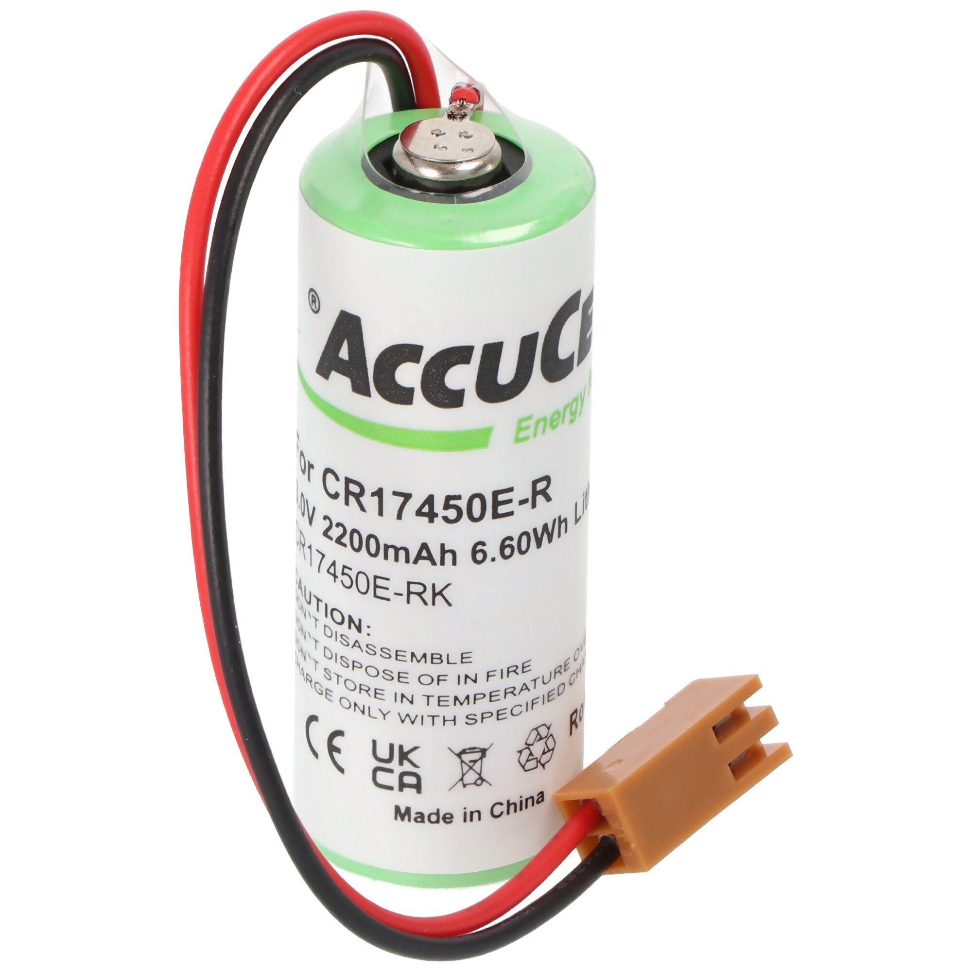 Lithium Batterie CR17450E-R Size A, LX98L-0031-0012, mit Kabel und St Batterie