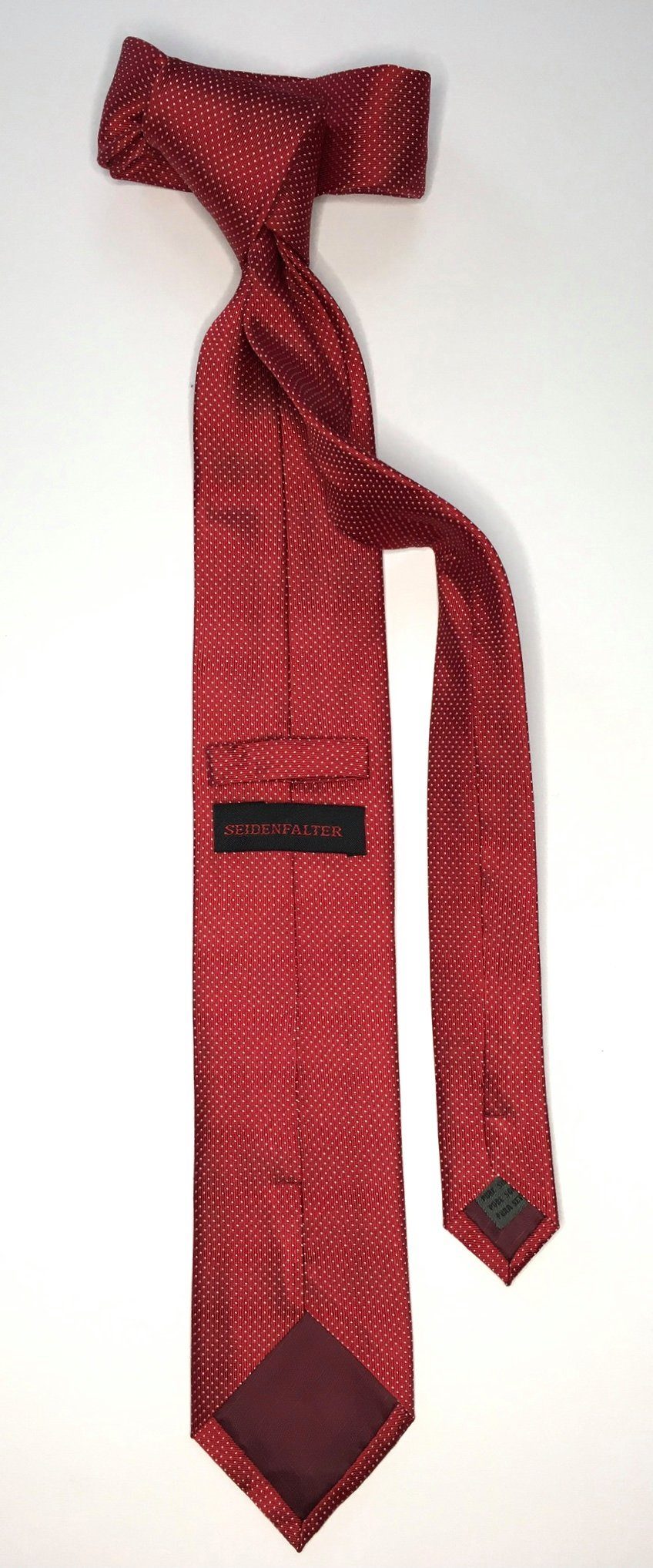Krawatte Krawatte 7cm Seidenfalter Picoté Seidenfalter Rot