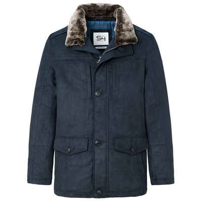 S4 Jackets Winterjacke Winterjacke große Größen dunkelblau Lederoptik S4 Jackets