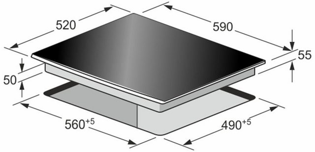 Kaiser Küchengeräte Induktions-Kochfeld, Kaiser Flex Induktionskochfeld 60 cm Einbau Herd