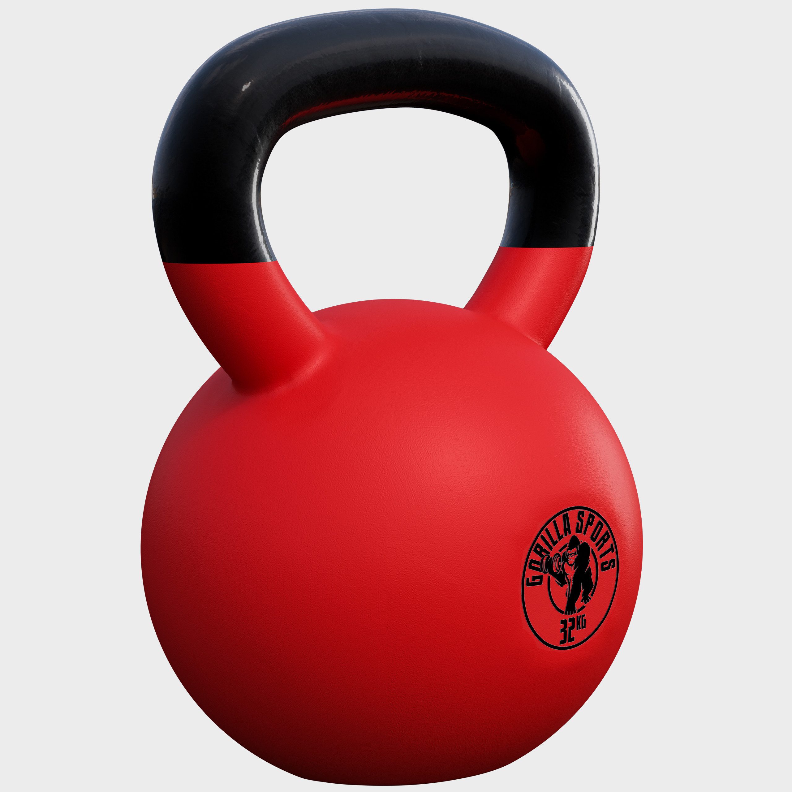 Kettlebell 2 - 32 kg, Gusseisen Kugelhantel mit Neoprenbeschichtung, Kraftraining