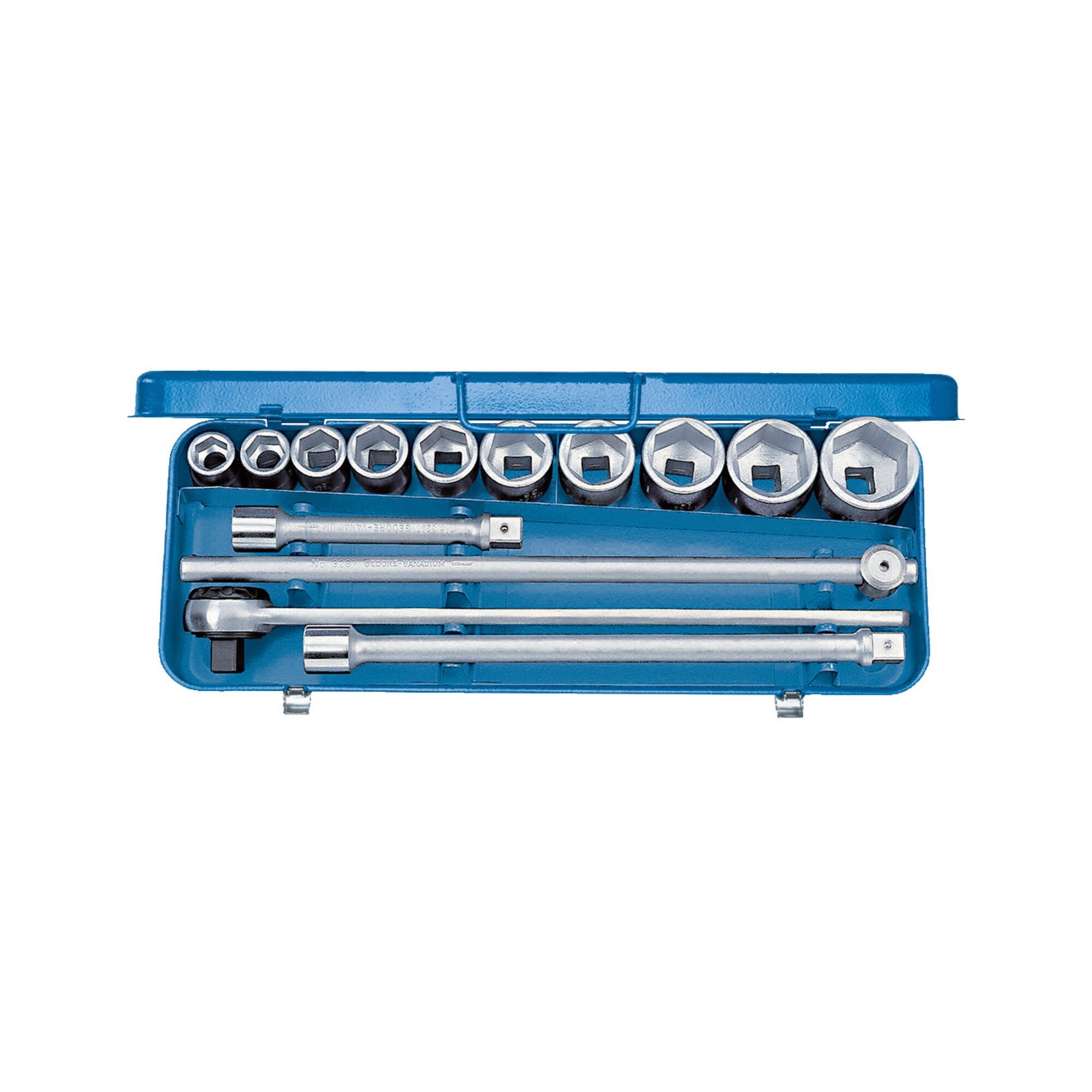 Gedore Bit- und Steckschlüsselset Gedore 32 EMU-2 Steckschlüssel-Satz 3/4" 14-teilig 6-kant 22-50 mm