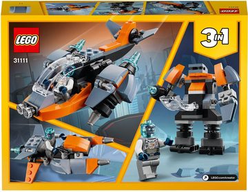 LEGO® Konstruktionsspielsteine Cyber-Drohne (31111), LEGO® Creator 3in1, (113 St), Made in Europe