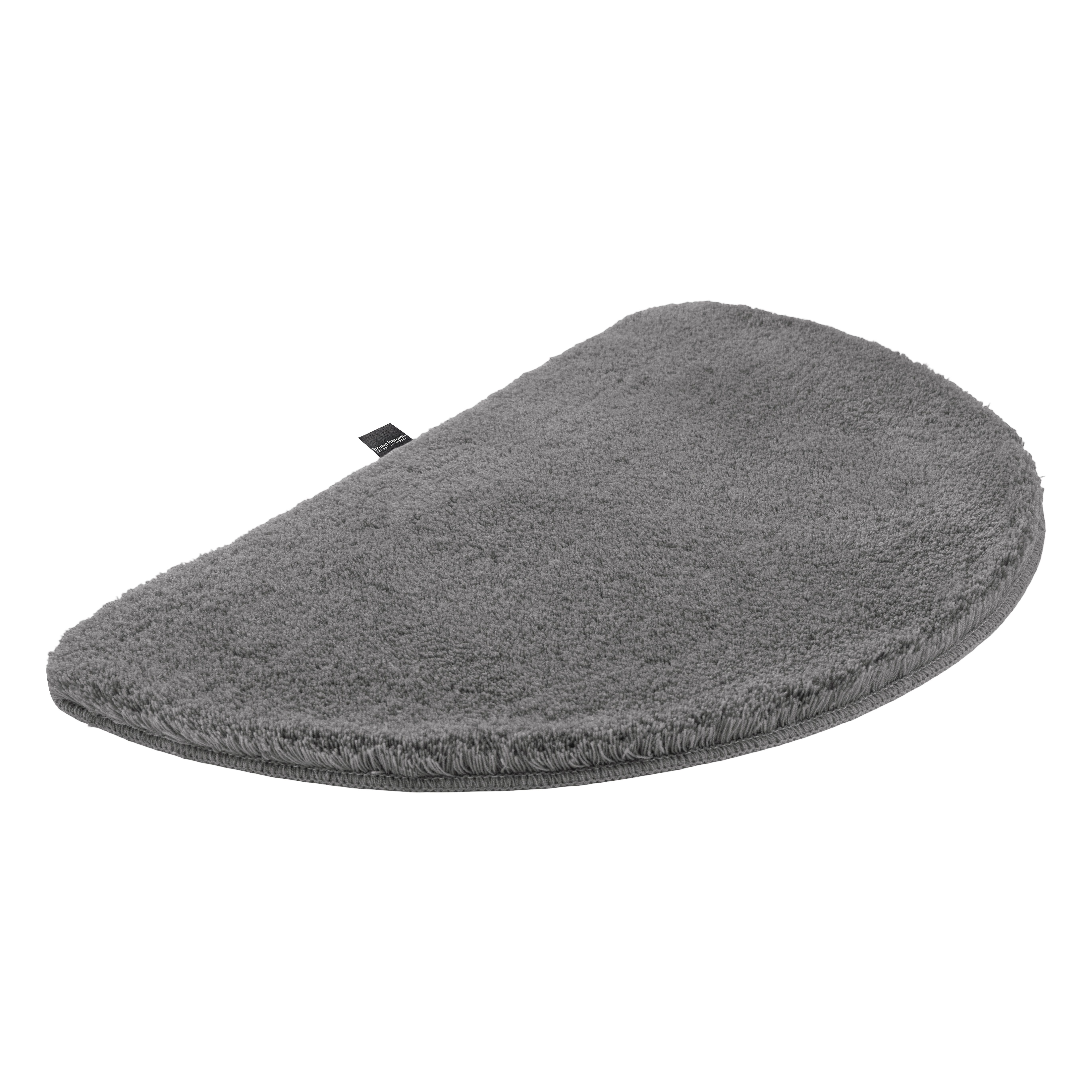 Bruno Banani Badematte Lana Premium, Badvorleger, Badezimmer Teppich, Höhe 30 mm, rutschhemmend beschichtet, schnell trocknend, strapazierfähig, fußbodenheizungsgeeignet, Polyacryl, halbrund, Badteppich, Badematten, unifarben, rechteckig, 3-tlg. Set & halbrund