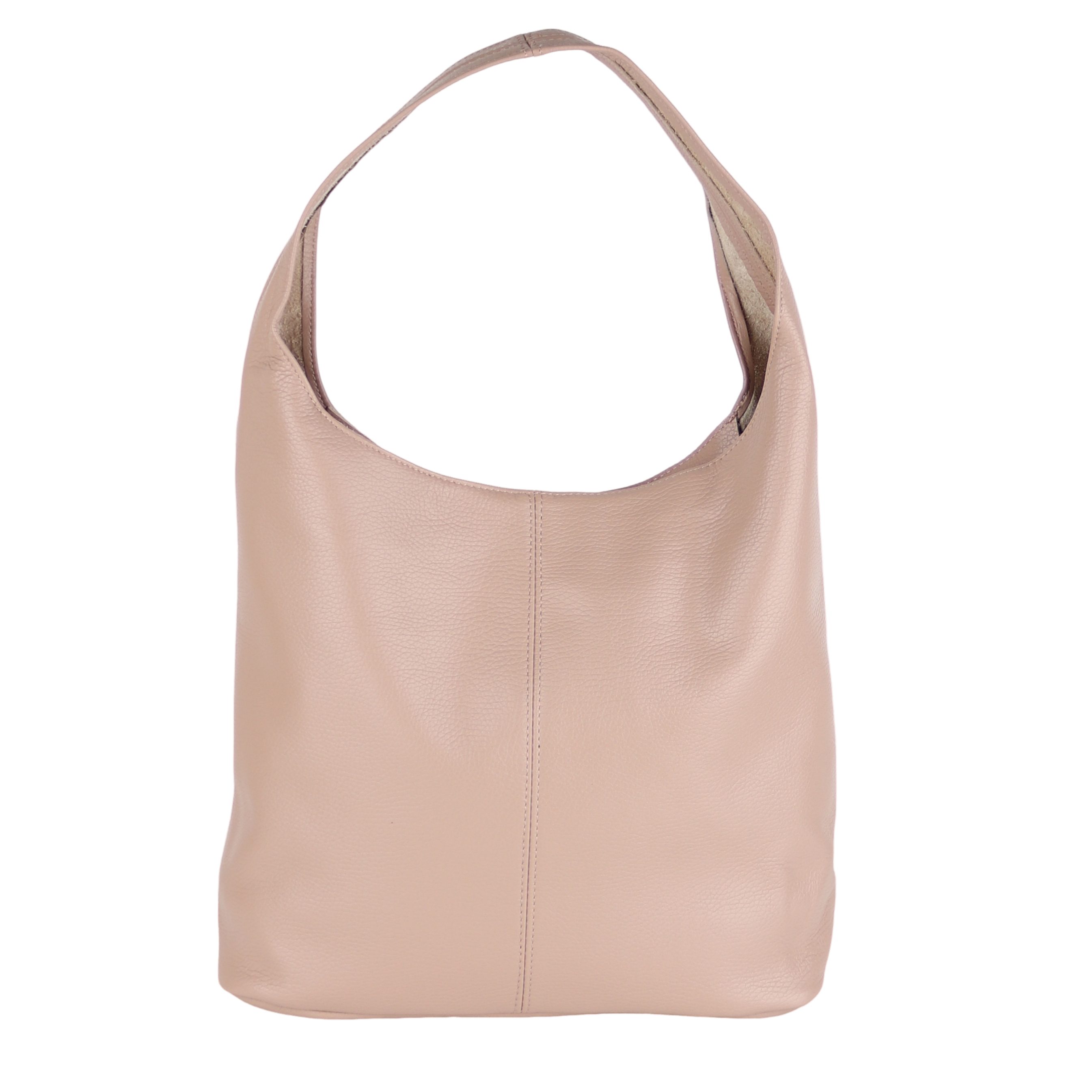 Beuteltasche aus Echtleder, Made in Italy, Shopper Tasche
