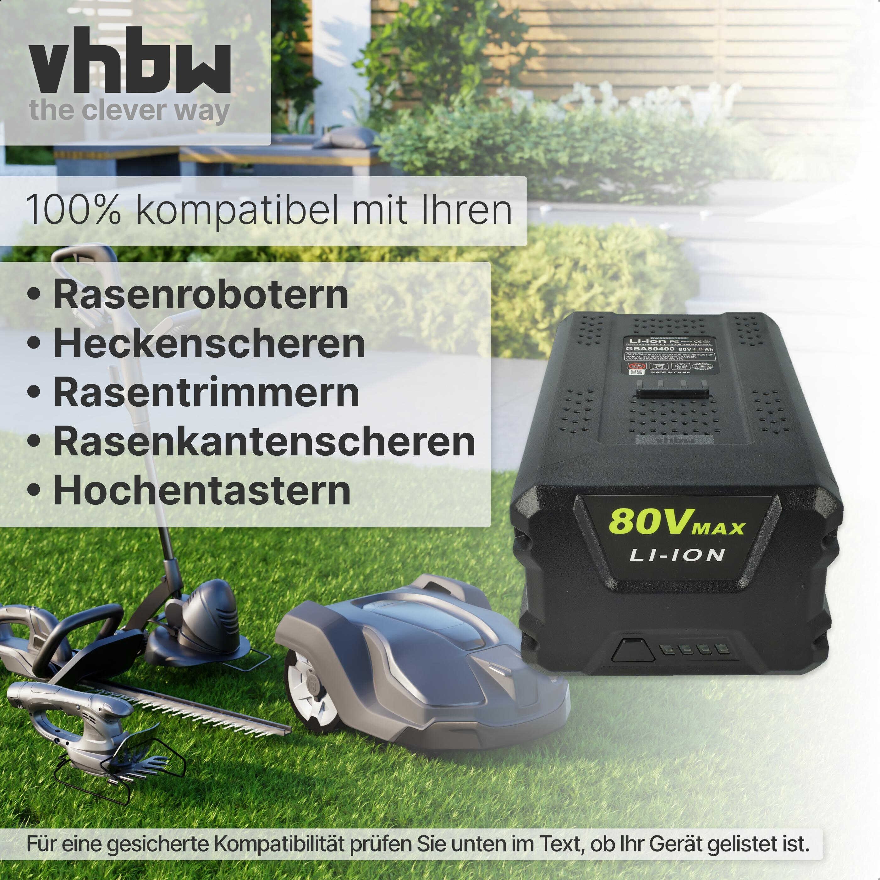 vhbw passend für Stiga Combi 43 AE, Combi 48 AE, Combi 43 S AE, Combi 50 S Akku Akku Li-Ion 4000 mAh (80 V, 1 St), Leistungsfähiger Austausch-Akku für Rasenmähe – Bild 2 von 5