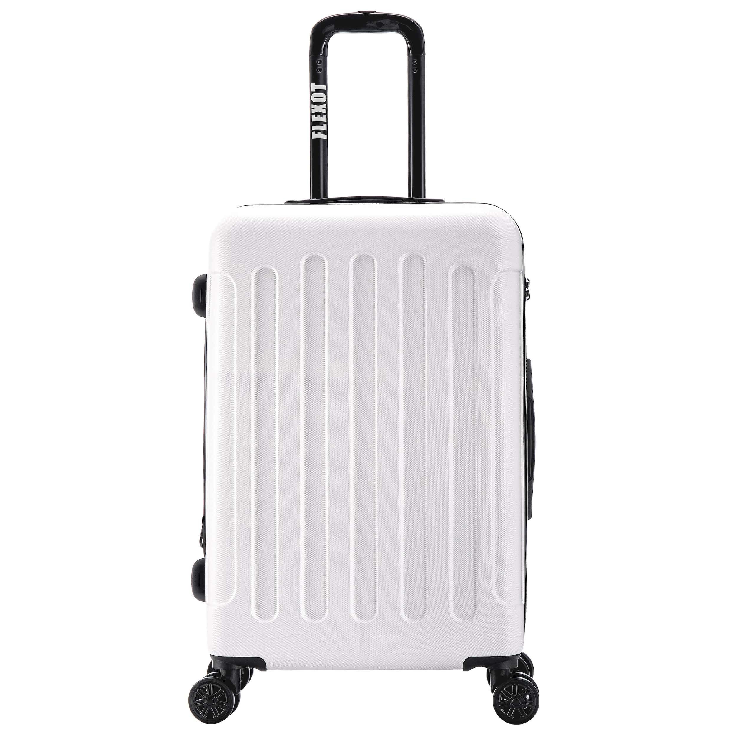 Flexot Hartschalen-Trolley F-3045 (Gr. M, L, XL) – Kofferset – ABS-Hartschale, 4 Rollen, Robuster und moderner Koffer mit vier 360° Rollen und Zahlenschloss