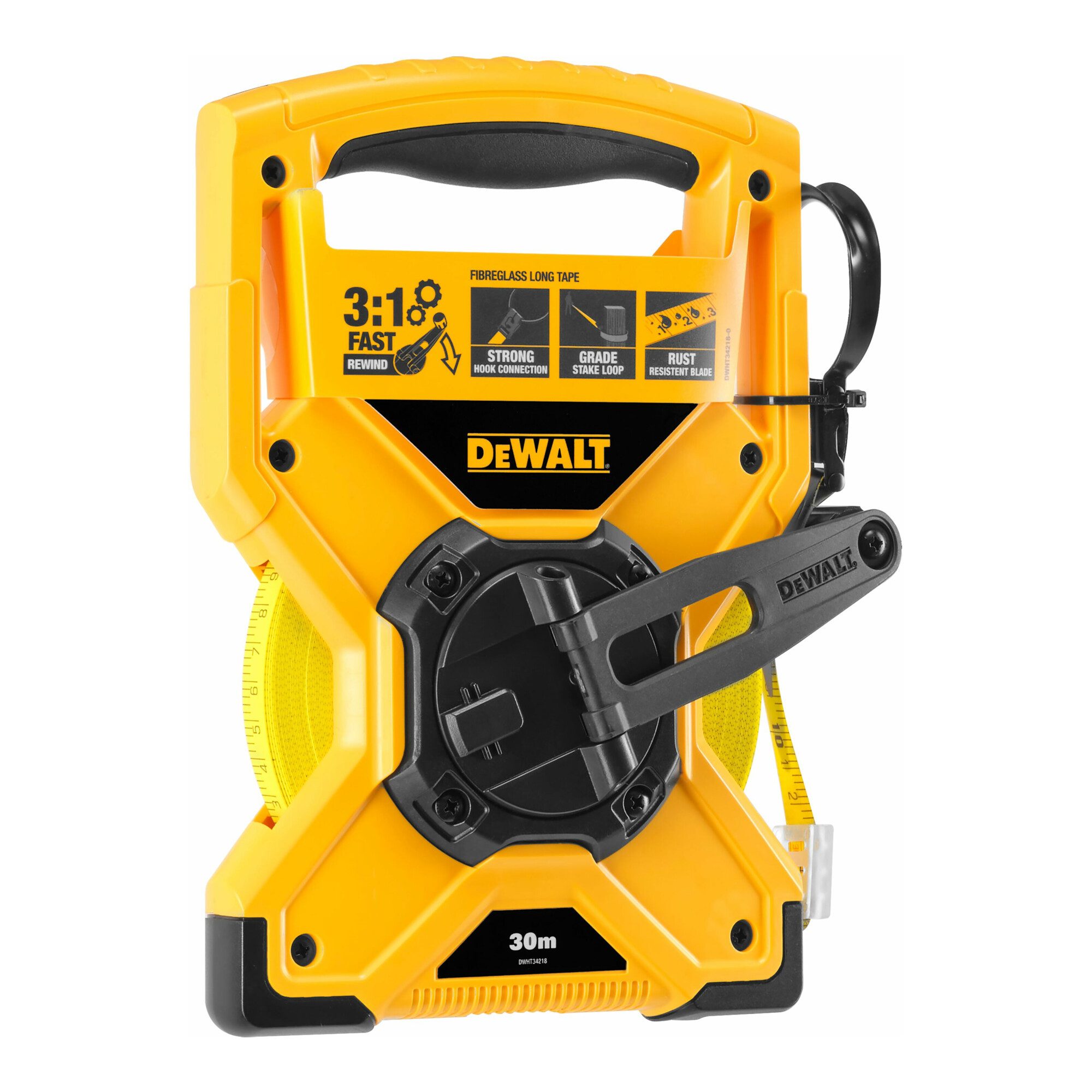 DeWalt Maßband DEWALT Fiberglas-Rahmenbandmaß 30m DWHT34218-0