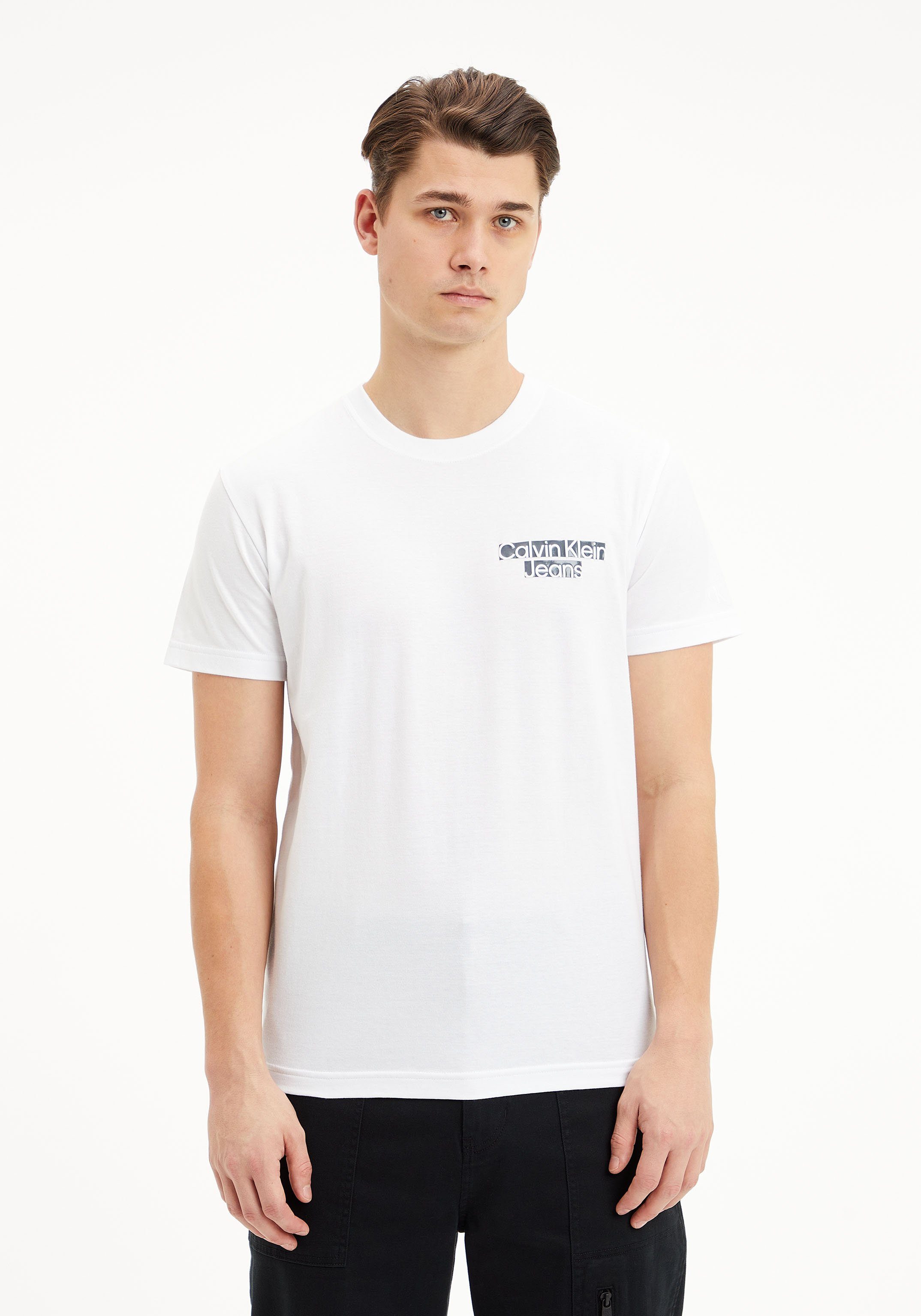 Calvin Klein Jeans T-Shirt SEASONAL BLOCKED LOGO TEE Bright White