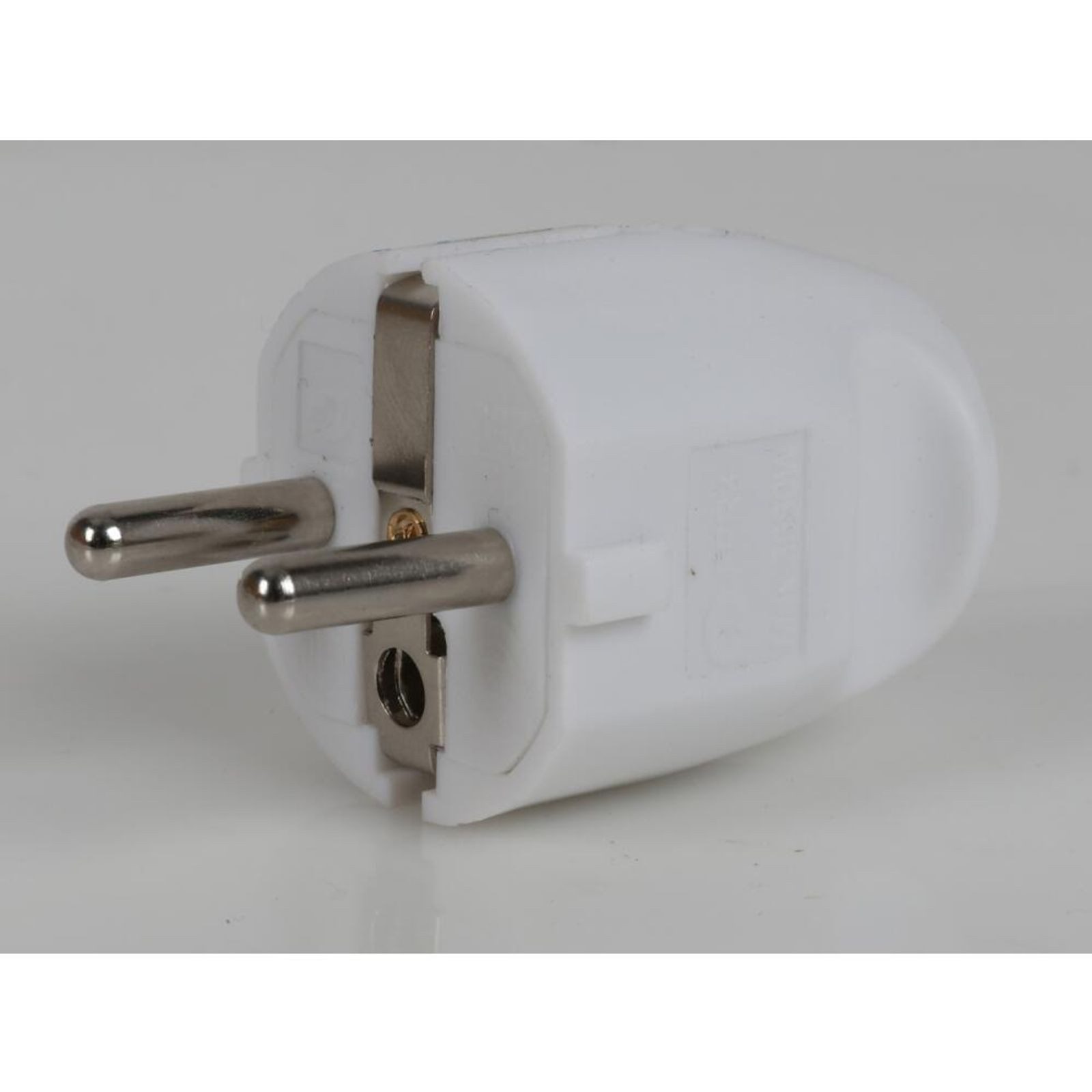 BURI Schuko-Stecker HEITECH Schutzkontakt Stecker Weiß IP20 Innen Schukokupplung – Bild 3 von 4