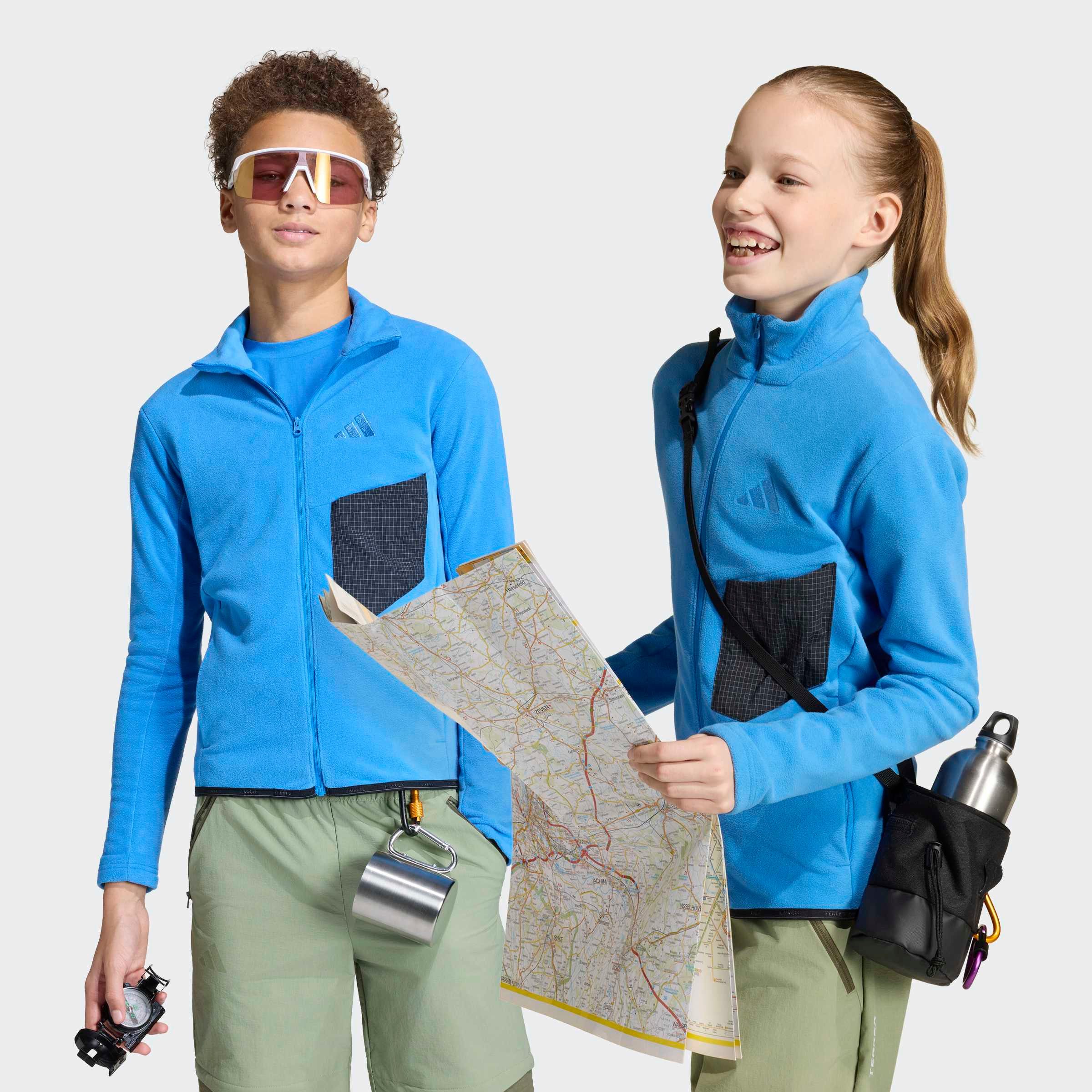 adidas TERREX Fleecejacke TERREX KIDS MULTI, DURCHGEHENDER REISSVERSCHLUSS