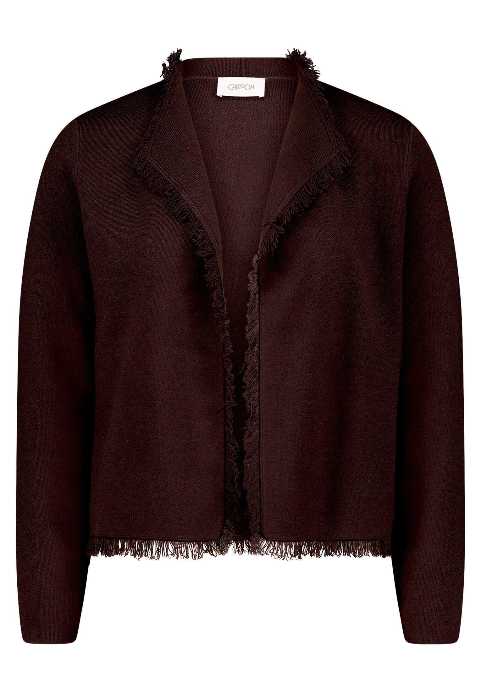 Cartoon Strickjacke Damen mit Fransen (1-tlg)