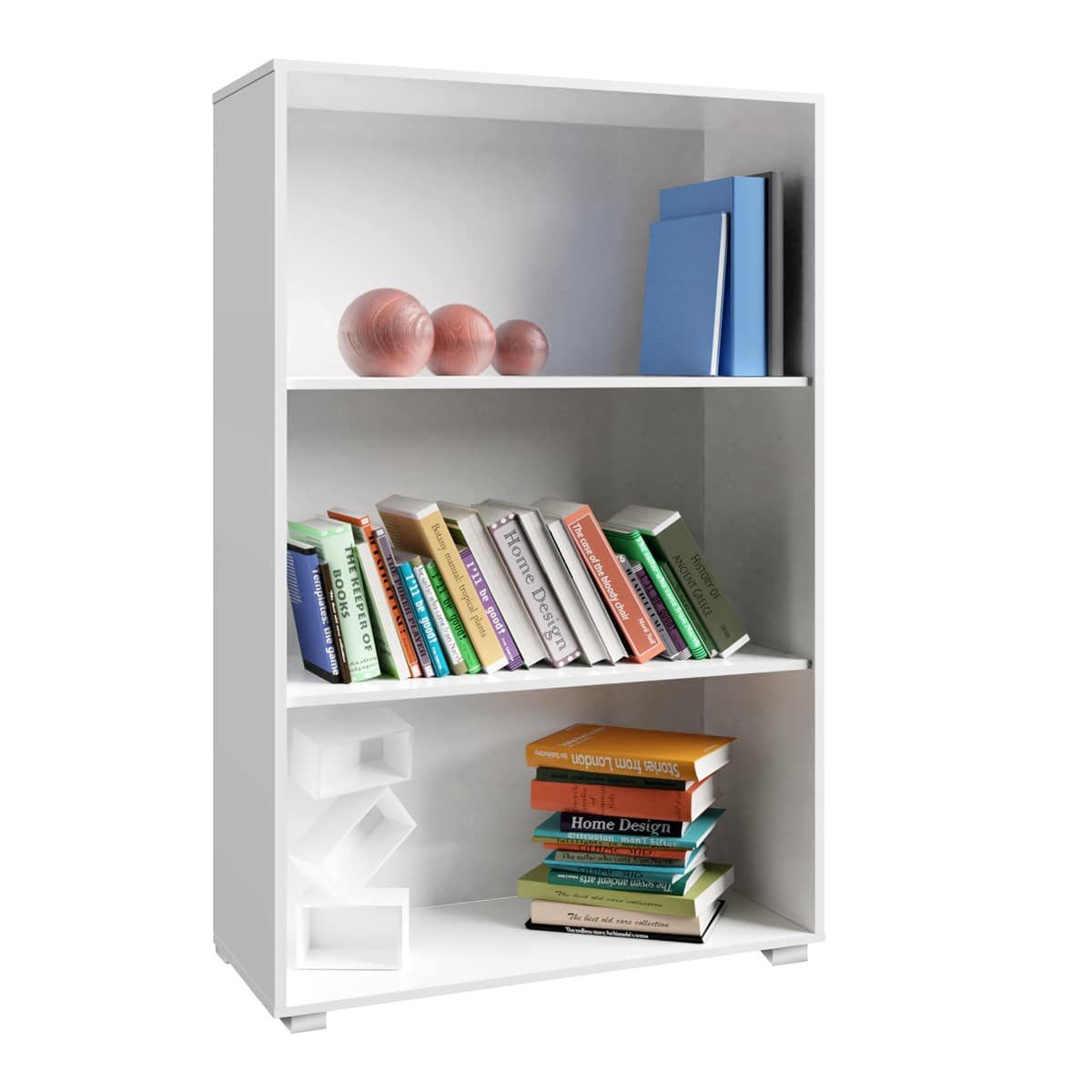 Casaria Bücherregal Vela, Weiß Holz 3 günstig online kaufen