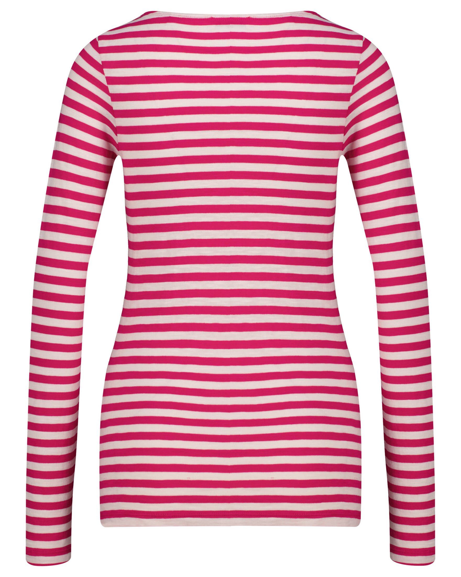 Marc O'Polo T-Shirt Damen Regular pink Fit (71) aus (1-tlg) Langarmshirt Slub-Jersey