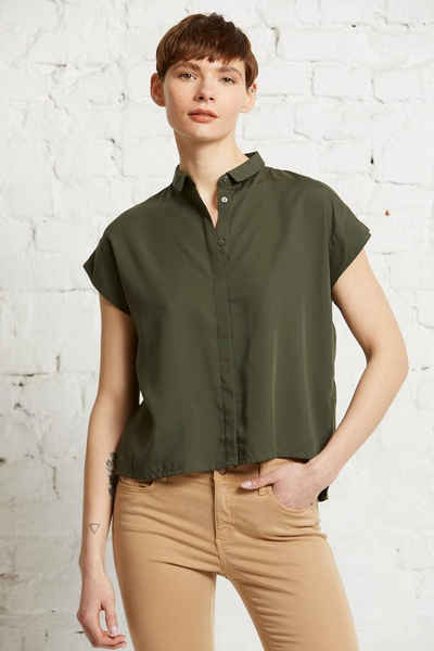 wunderwerk Kurzarmbluse TENCEL square blouse 1/2