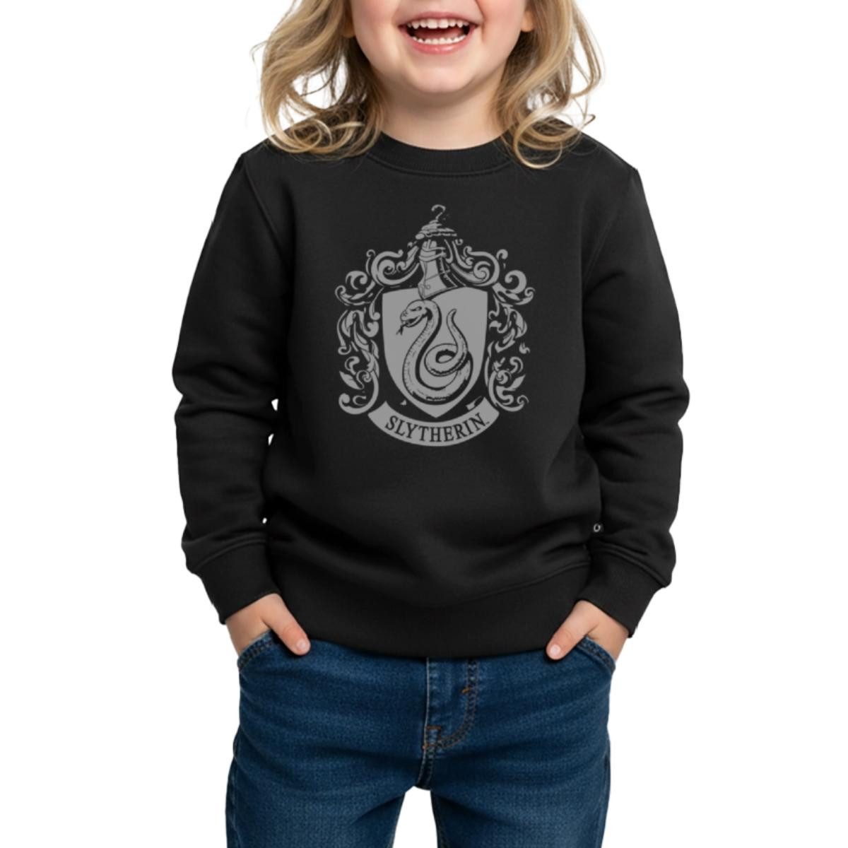 Sweatshirt Harry Potter Slytherin Banner Wappen Kinder Premium Pullover