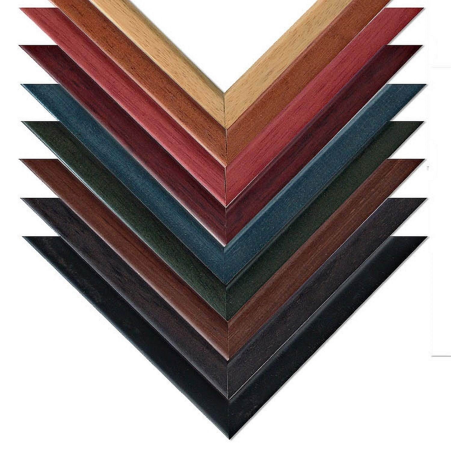 9 DALLAS, rot Neumann matten Bilderrahmen Einzelrahmen in Farben Holzrahmen