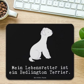 Mr. & Mrs. Panda Mauspad Bedlington Terrier Lebensretter - Schwarz - Geschenk, Welpe, Computer (1-St), Made in Germany