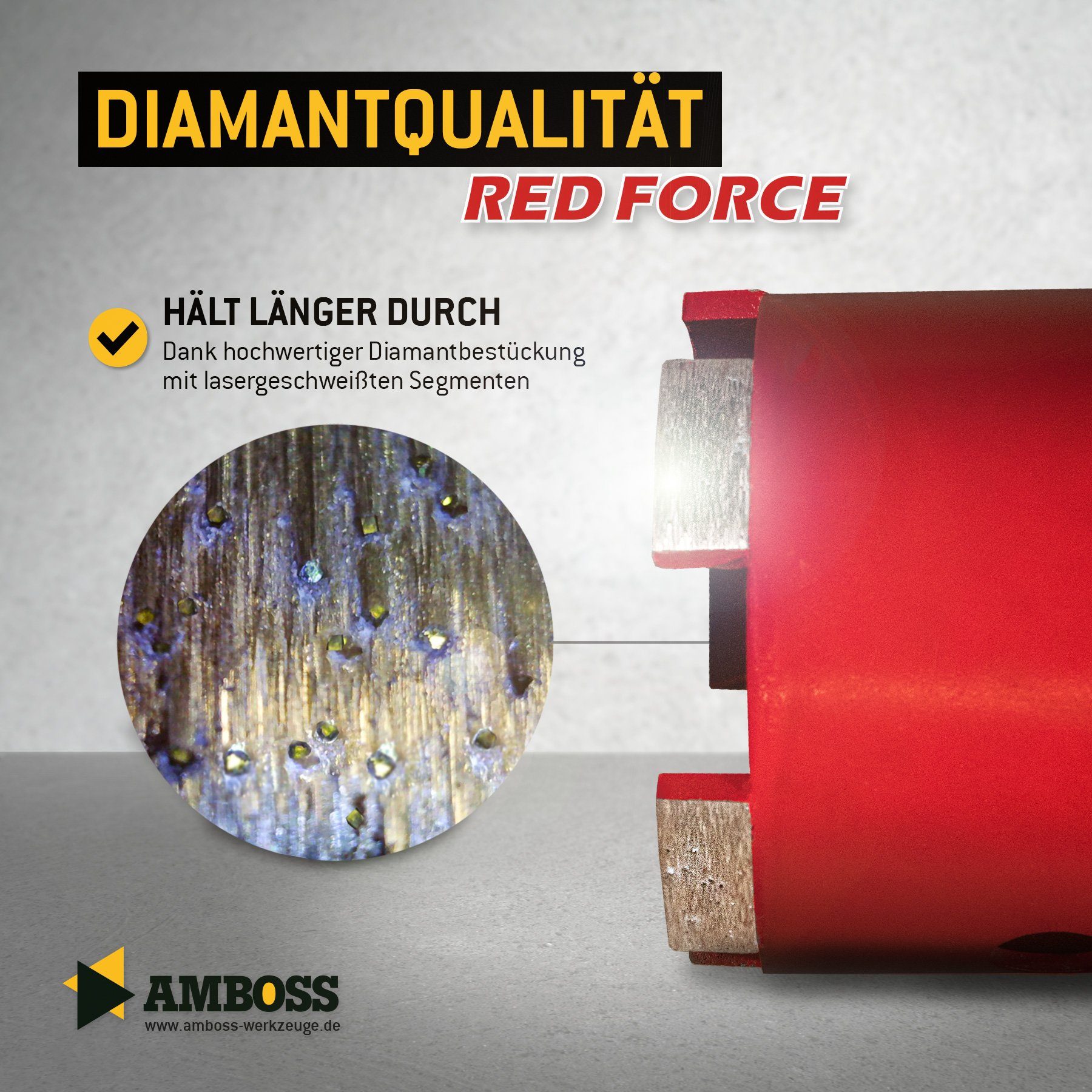 mm 82 Dosensenker Red - Amboss Force SDS-Plus Dosensenker Werkzeuge -