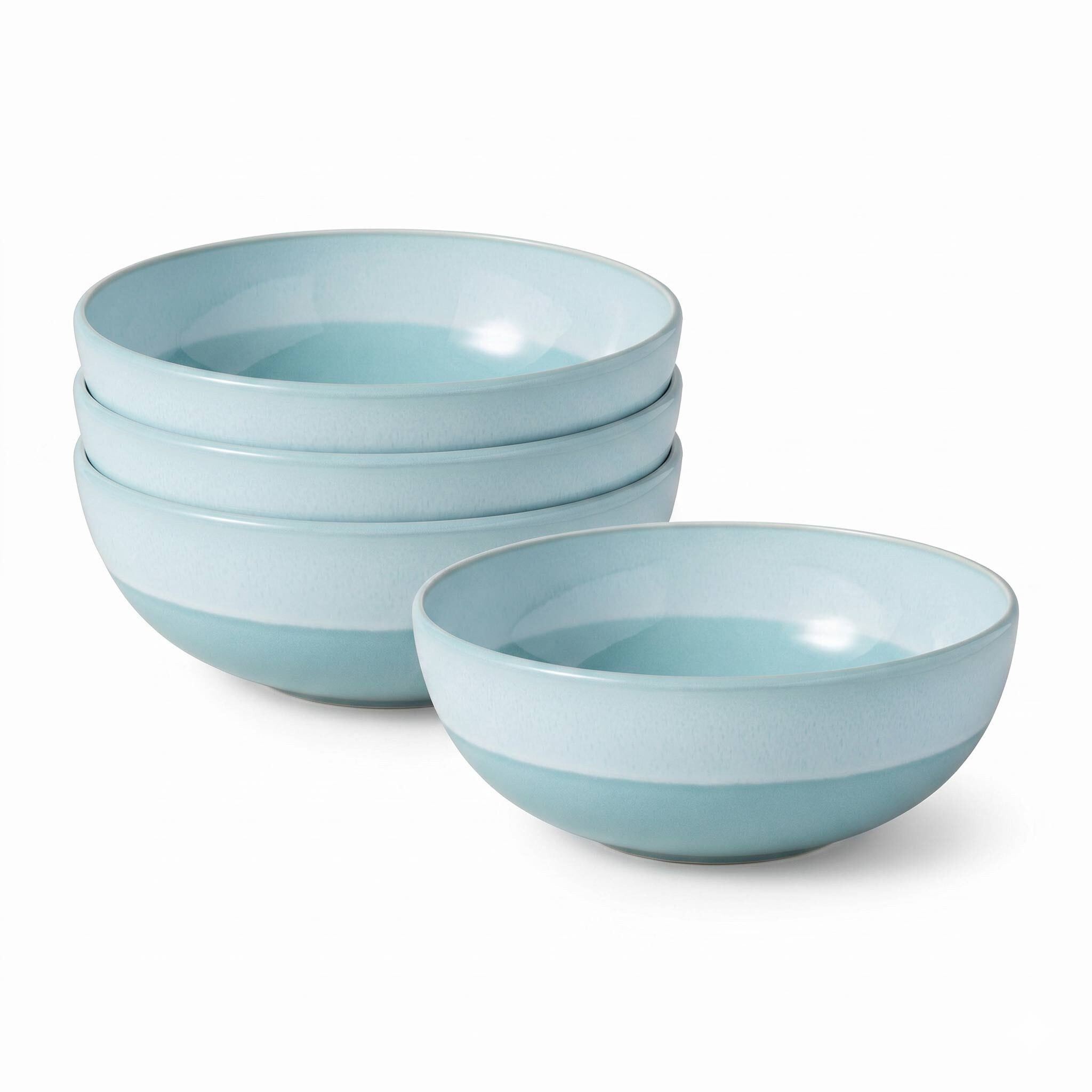 like. by Villeroy & Boch Schale Perlemor Aqua Schüsseln ø 16,9 cm 4er Set, Porzellan, (4x Schale, 4-tlg)