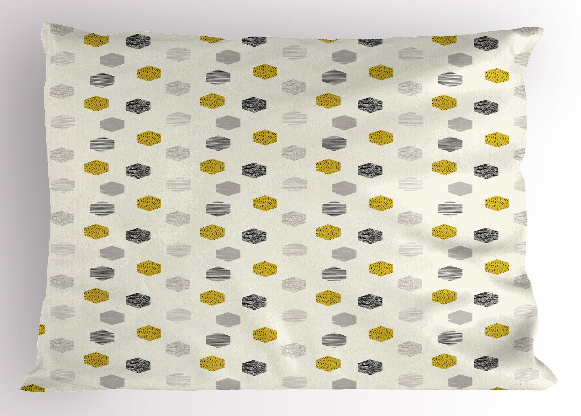 Standard Abstrakt (1 Hexagons Kunst Kopfkissenbezug, Size Dekorativer Minimalistic Kissenbezüge Stück), Gedruckter Abakuhaus