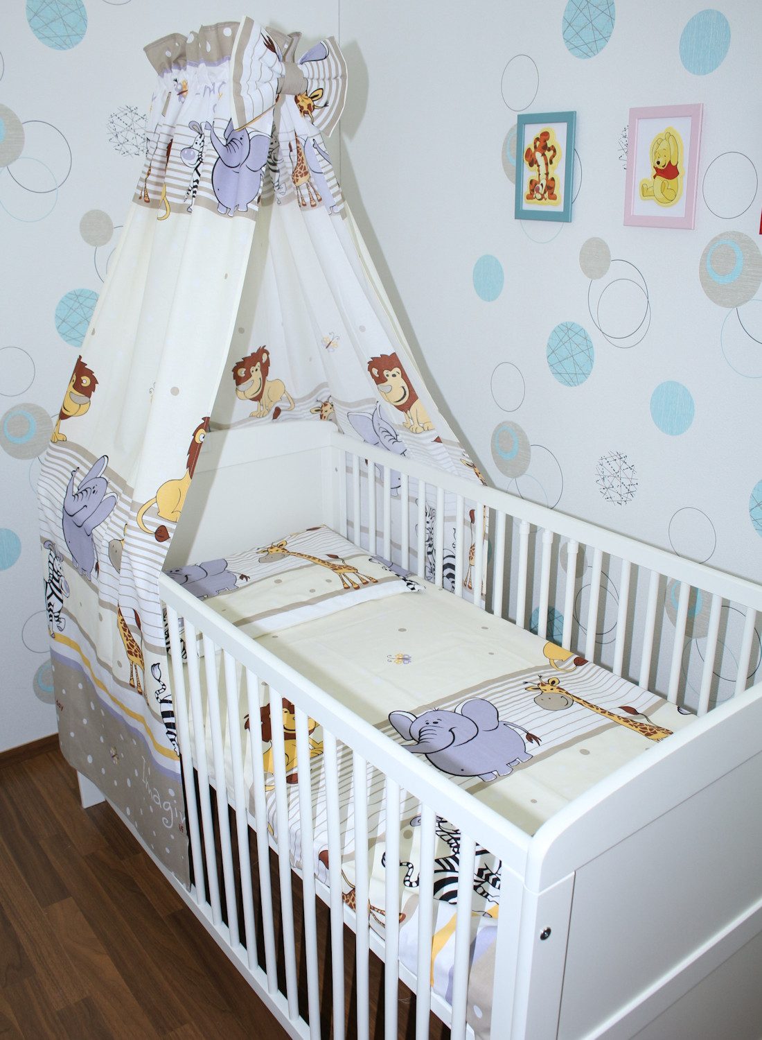 Babybettwäsche Bettset mit Bettwäsche Vollstoff Himmel Baby Kinder