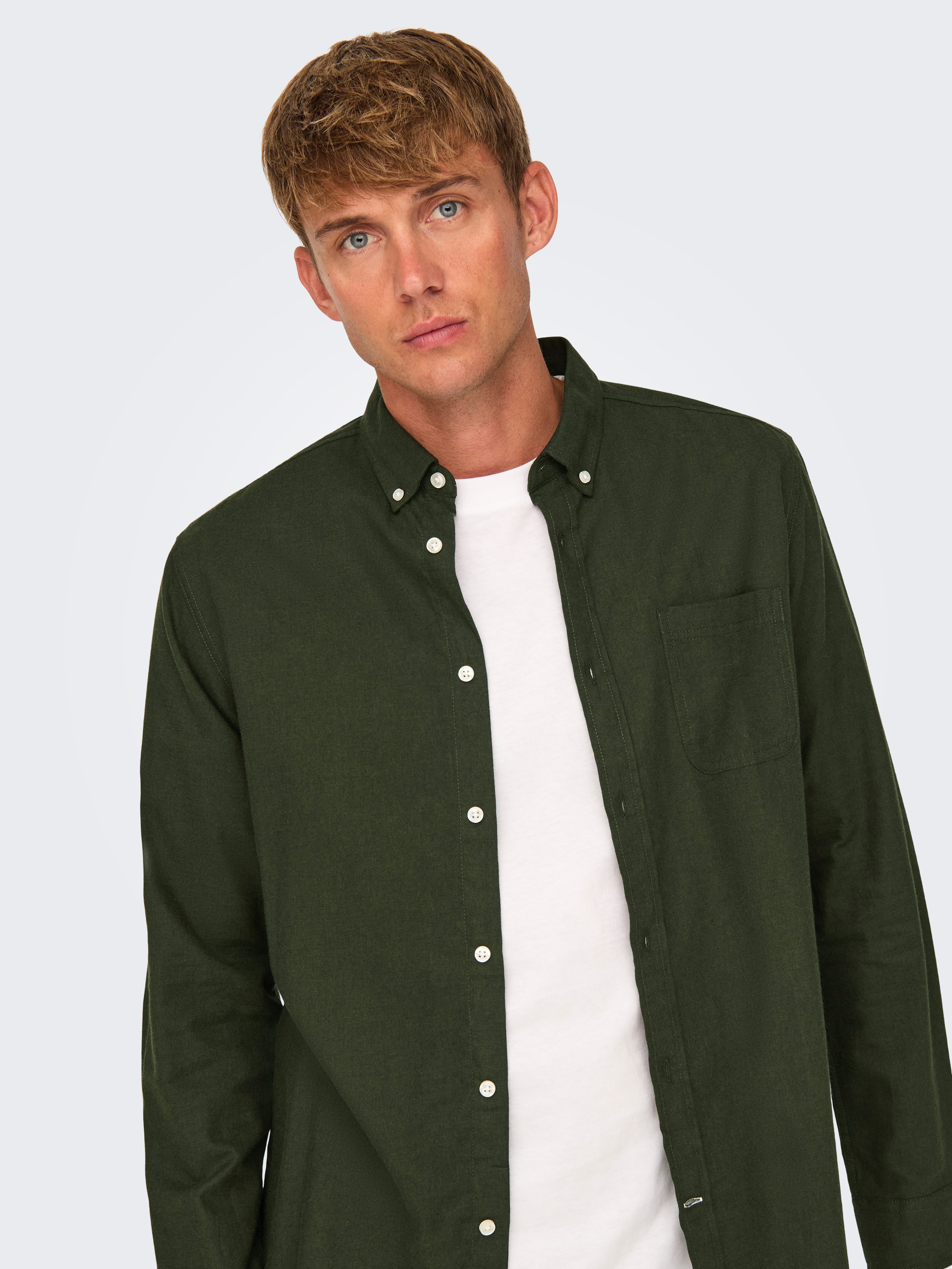 ONLY & SONS Langarmhemd ONSROAD LIFE REG MELANGE LS SHIRT NOOS günstig online kaufen