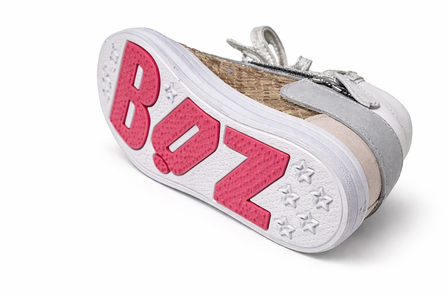 Braqeez Mädchen 417161 aus Leder – High Top Kinderschuhe modisch cool bequem Sneaker aus echtem Leder
